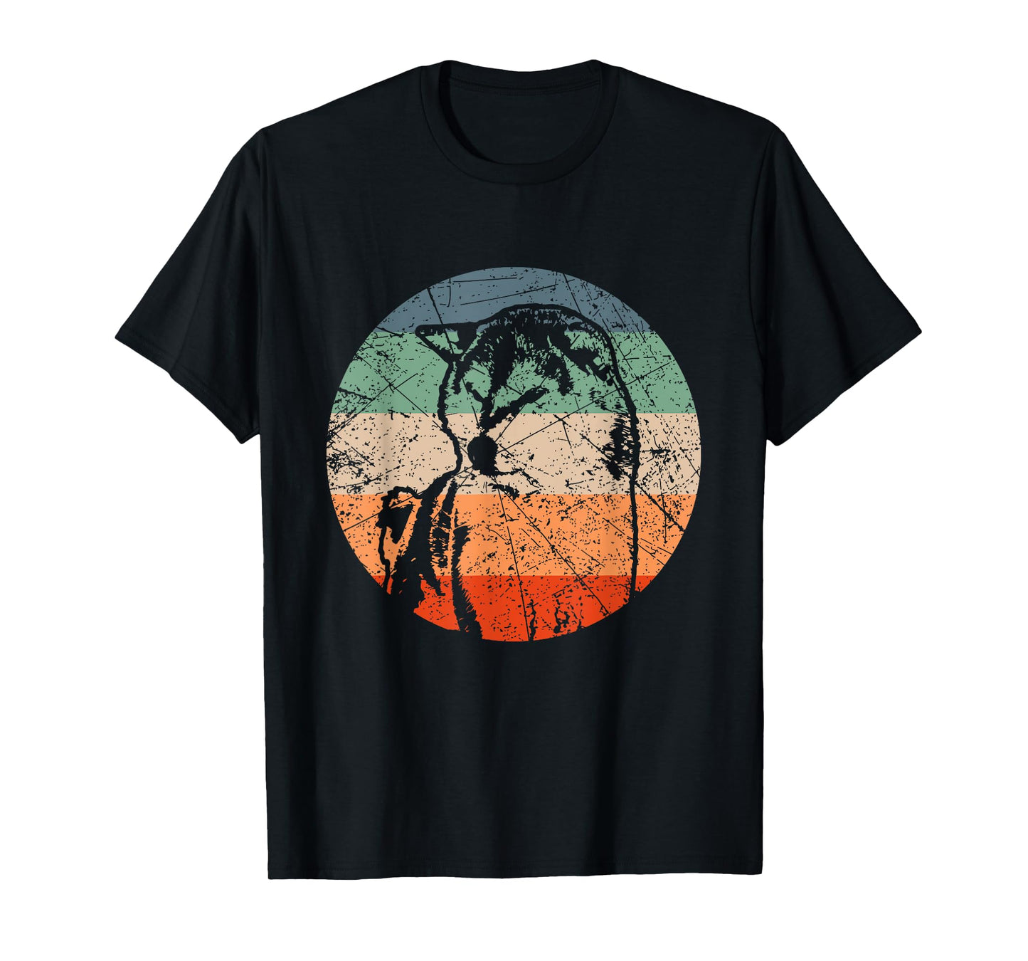 Retro Dog Silhouette - Vintage Shiba Inu T-Shirt for Men Women