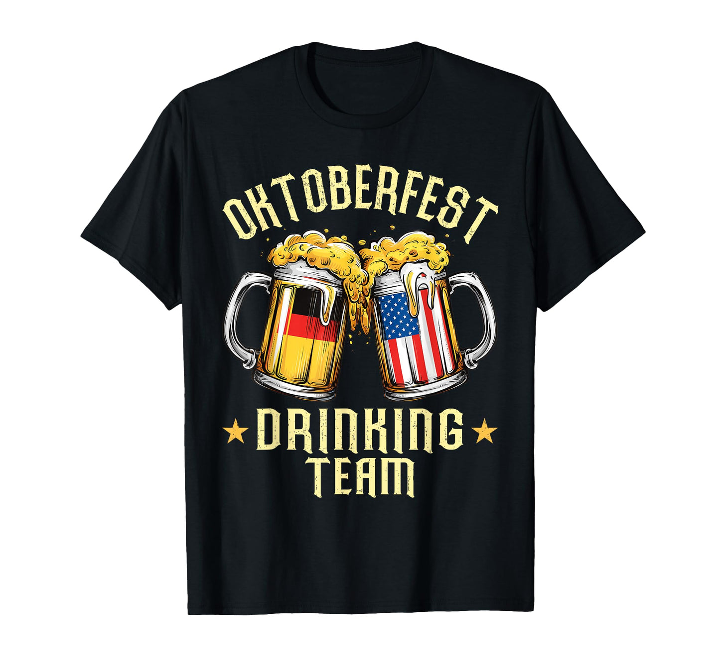 Oktoberfest Drinking Team Beer Mugs American German Adults T-Shirt