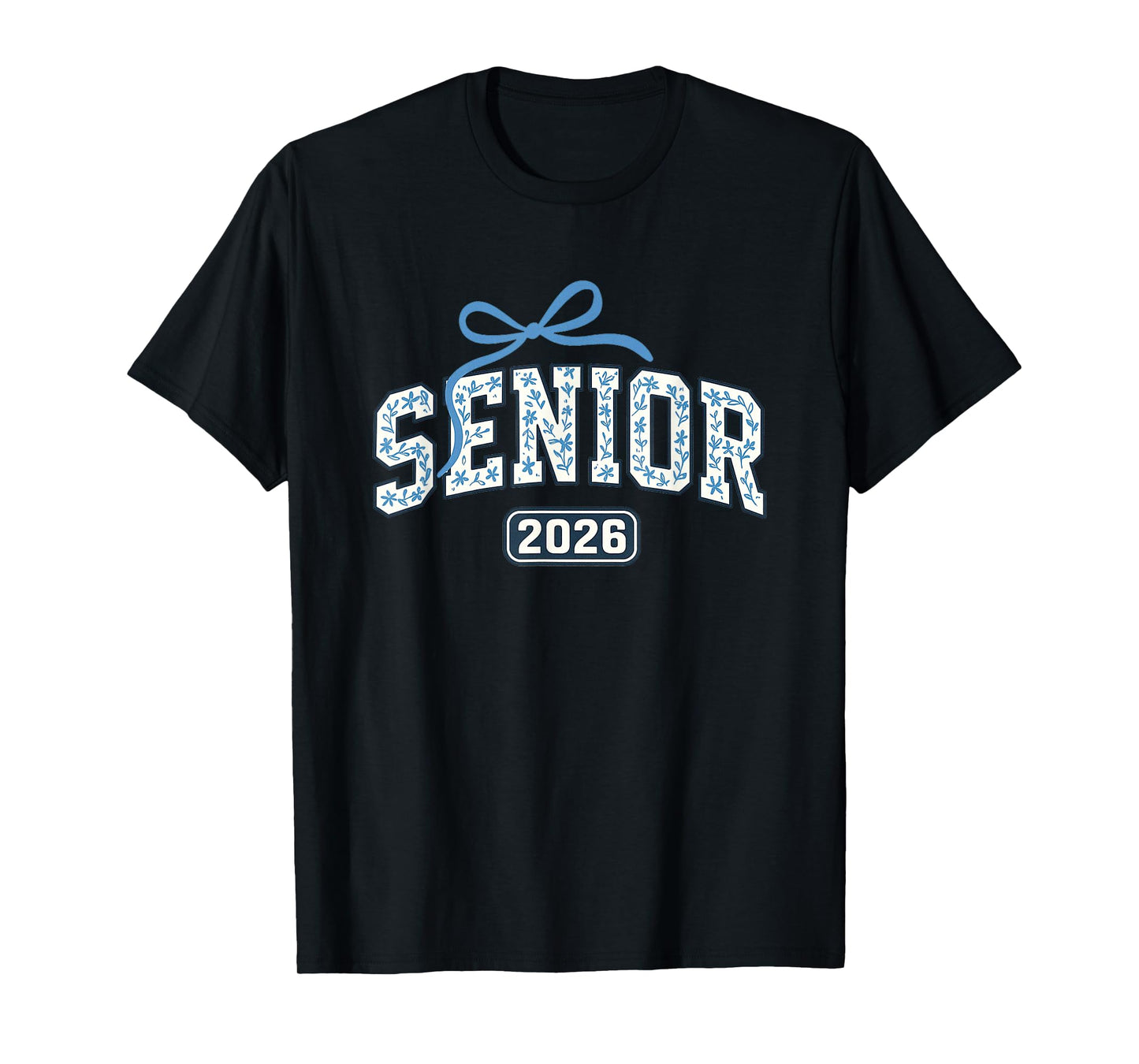 Senior 2026 Graduation Floral Pattern T-Shirt