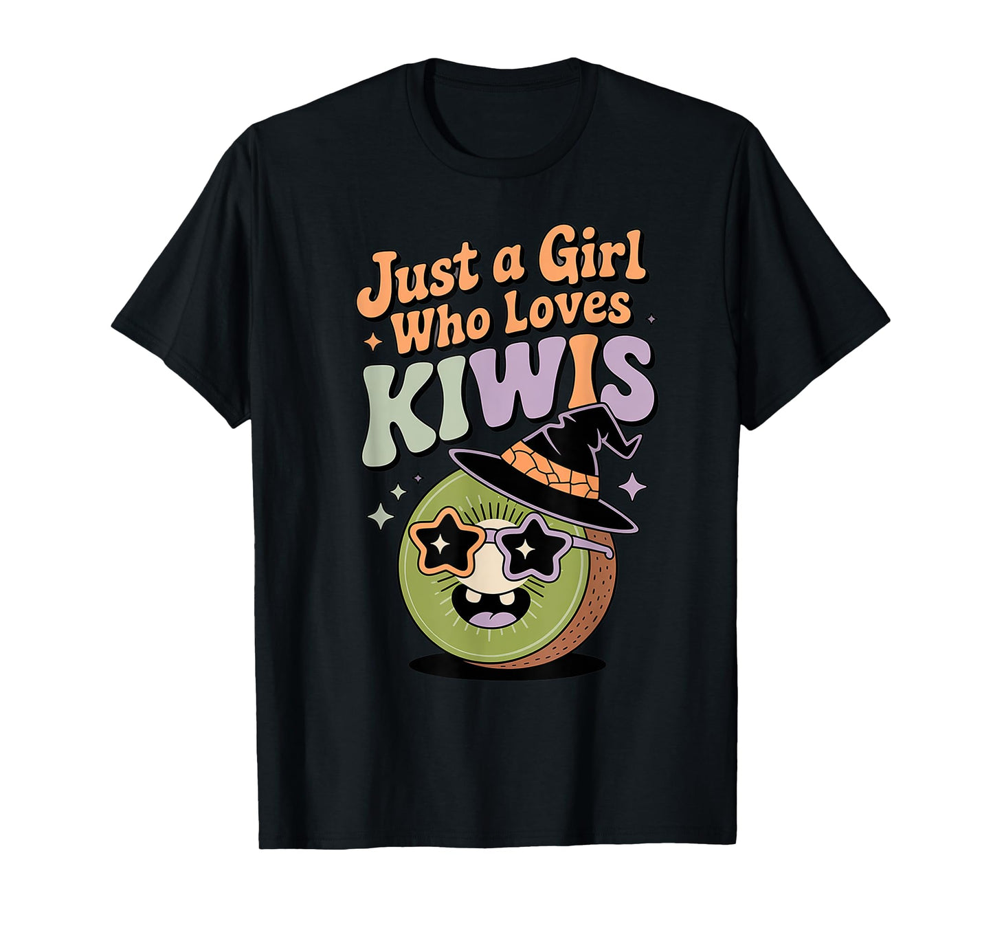 Halloween Just A Girl Who Loves Kiwis Women Girls Kiwi Fruit T-Shirt