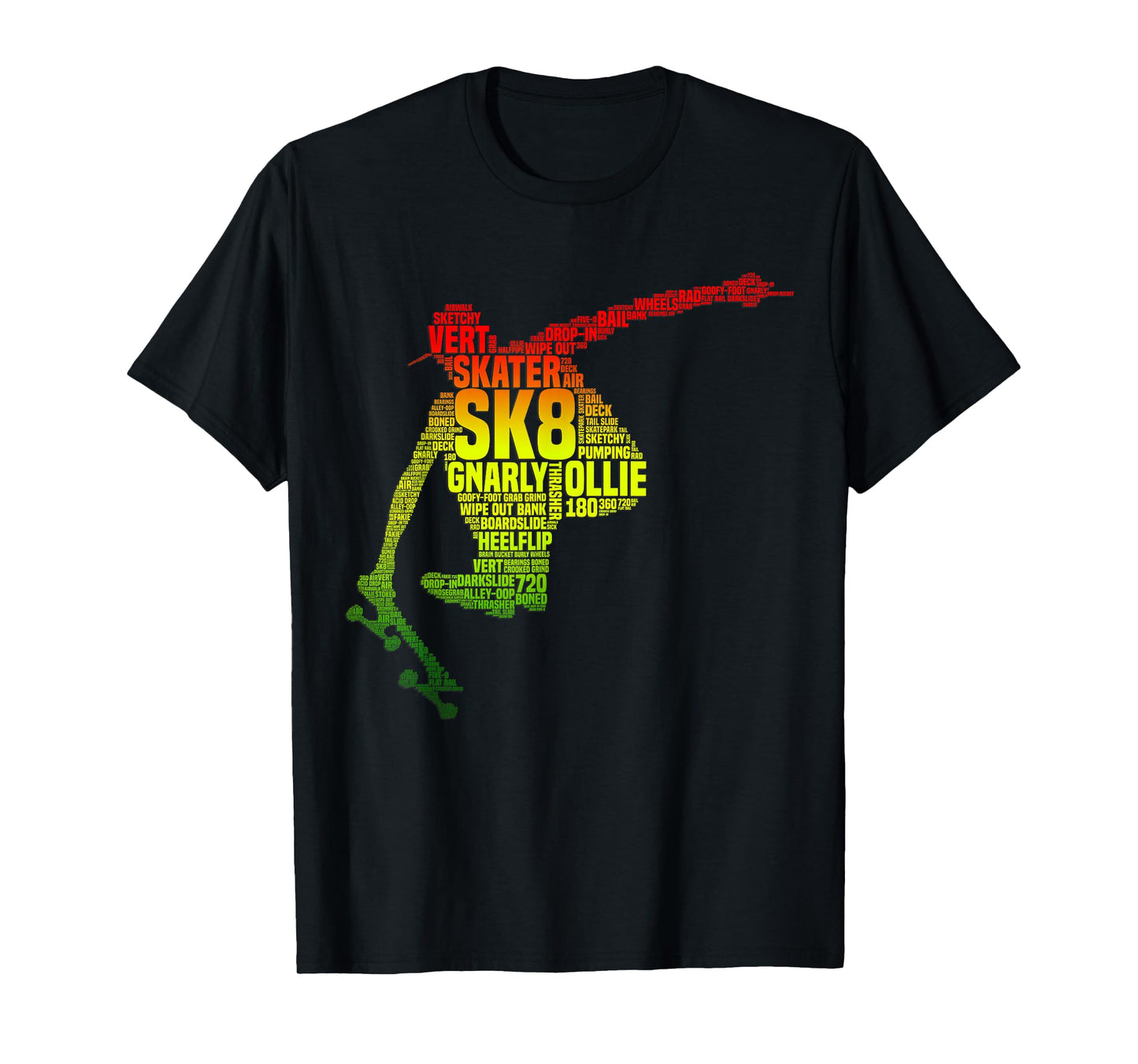 Skateboard Shirts for Boys Skater Slang Retro Skaterboarding T-Shirt