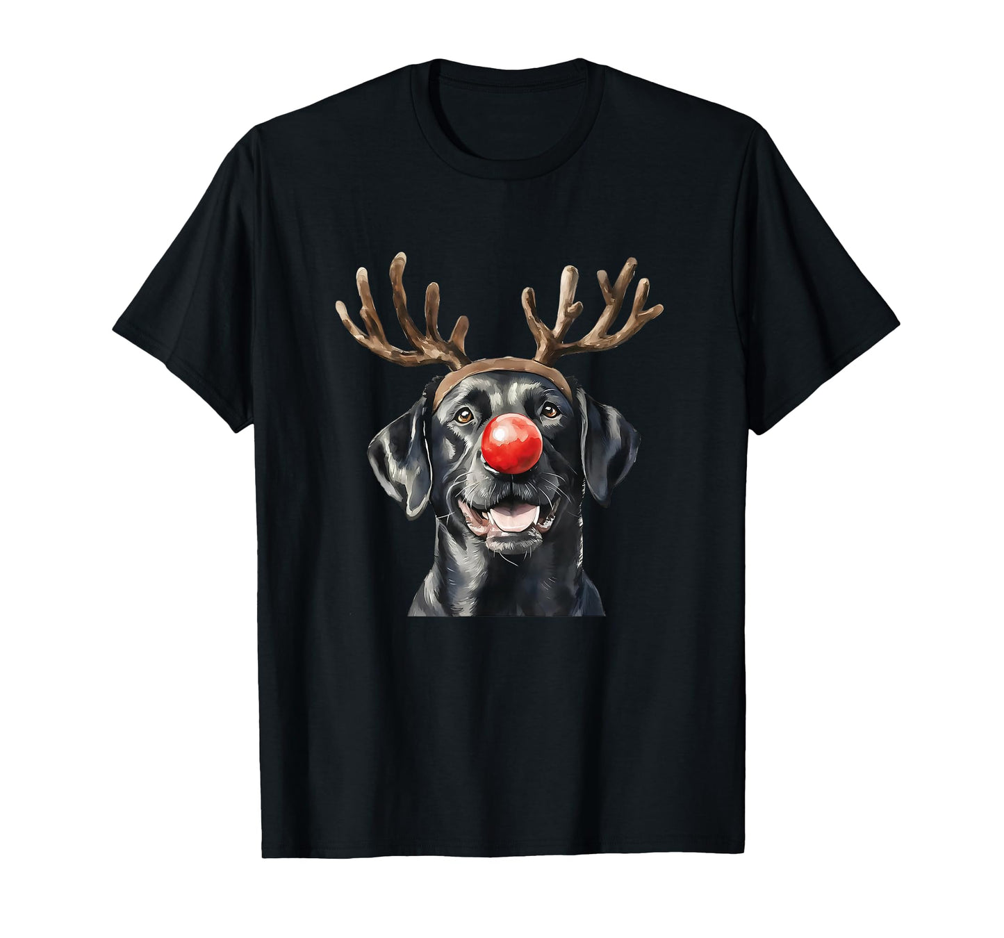 Santa Black Labrador Christmas Black Labrador Dog Mom Pajama T-Shirt