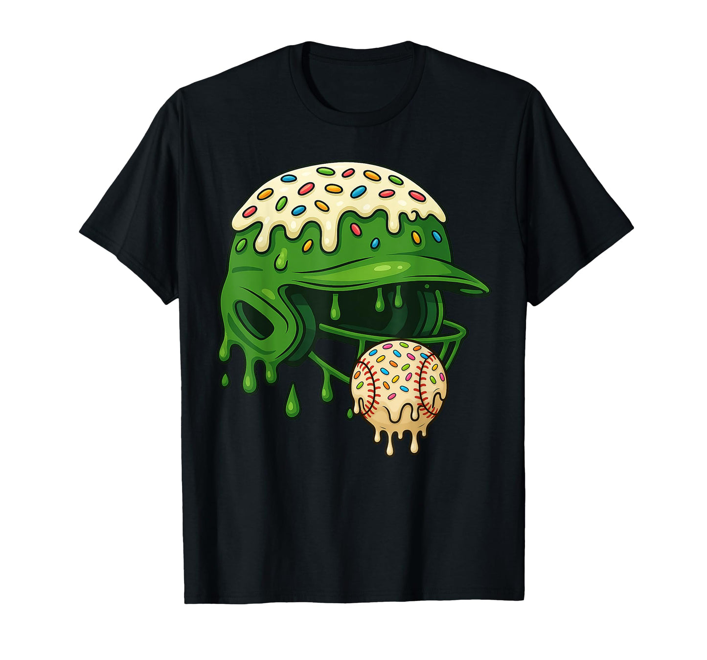 Baseball Drip Team for Boys and Girls Ice Cream Cool T-Shirt