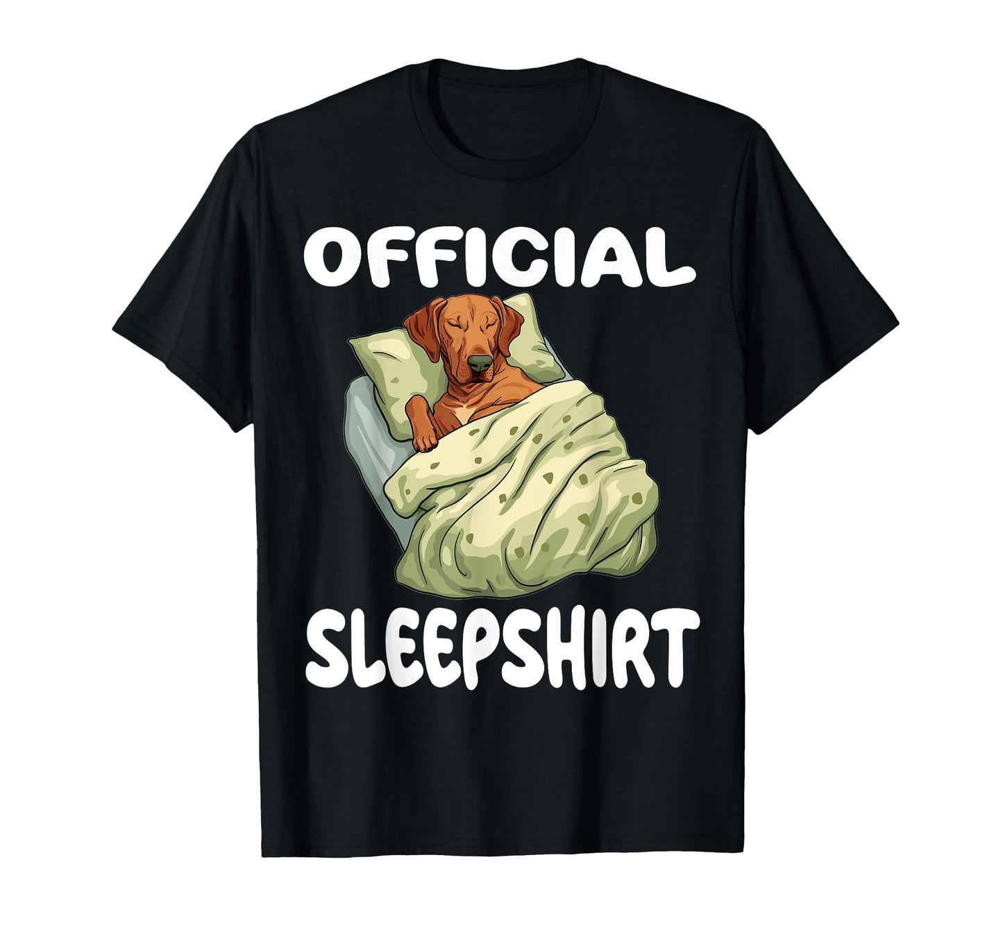 Official Sleep Pajamas Nightgown Sleepwear Co. Rhodesian Ridgeback Dog Graphic Unisex-Adults T-Shirt