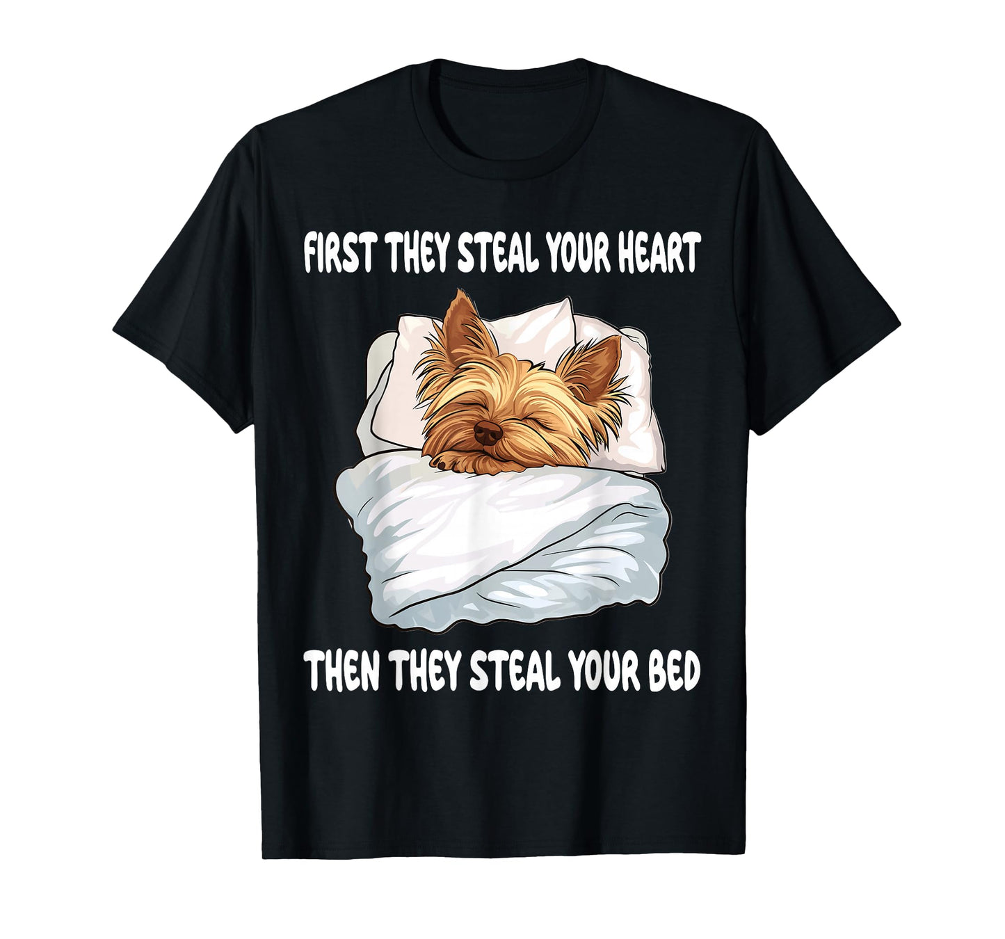 Yorkshire Terrier Yorkie Sleeping Pajamas Nightgown T-Shirt