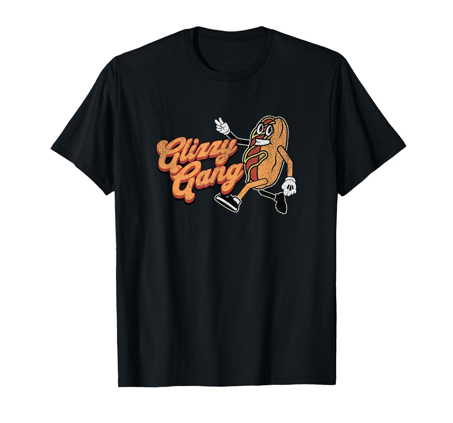 Glizzy Gang Hotdog Vintage Retro Funny Gift T-Shirt