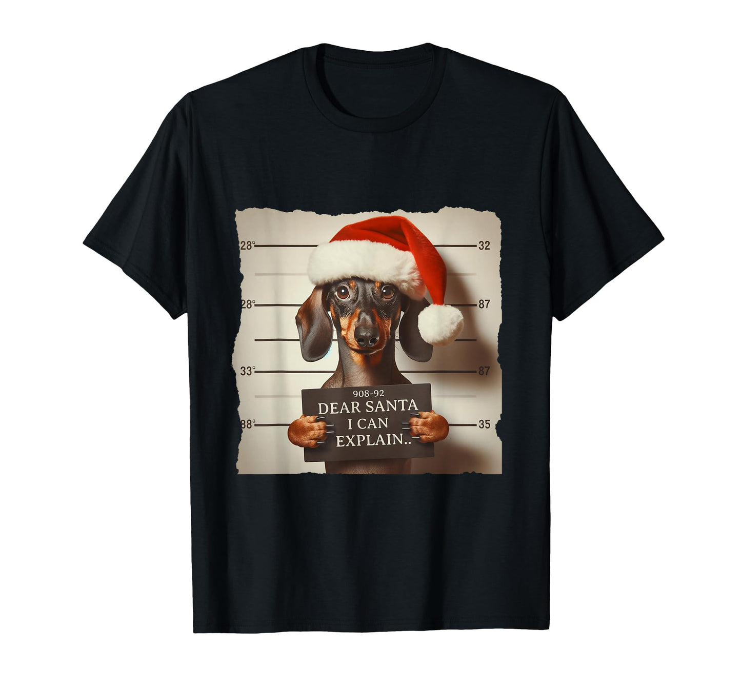 Funny Dachshund Christmas Dear Santa I Can Explain Weiner T-Shirt