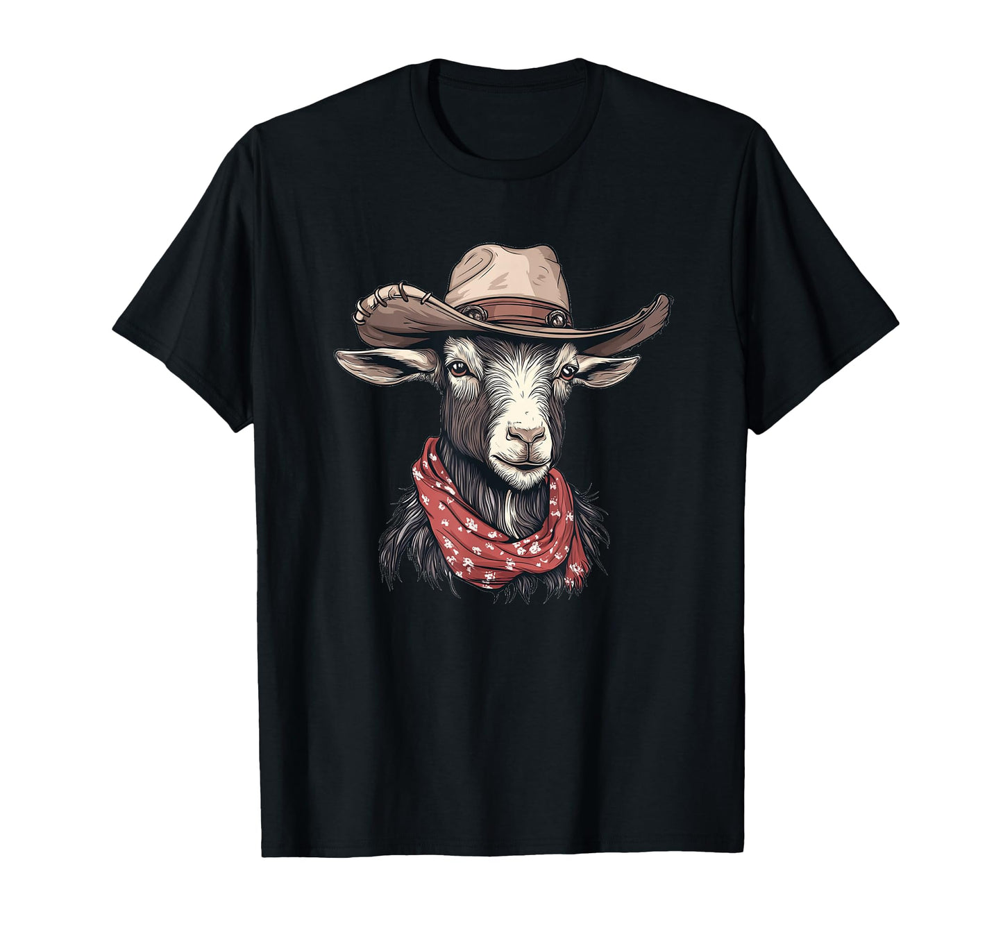 Ranch Goat with Cowboy Hat for Rodeo Goats Lovers T-Shirt