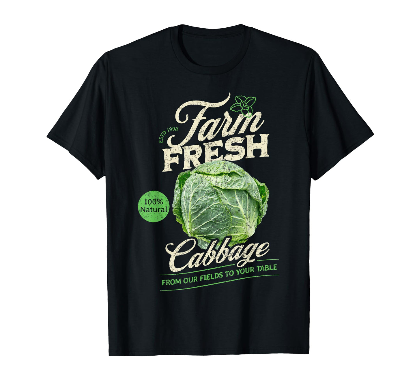 Farm Fresh Organic Cabbage Farmer's Market Homegrown T-Shirt