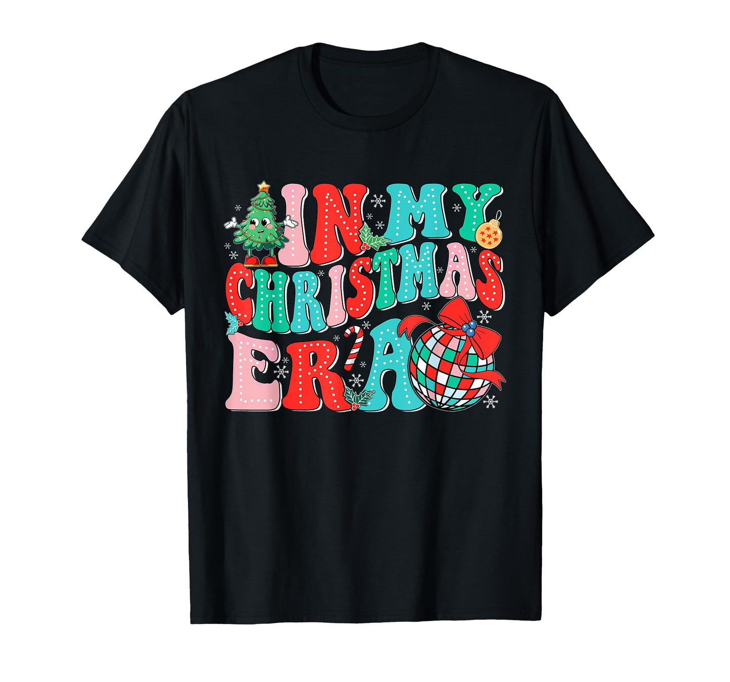 In My Christmas Era Retro Groovy Christmas Holiday Xmas Tee T-Shirt