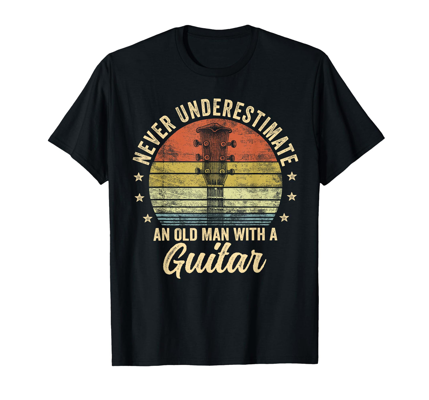 Never Underestimate an Old Man with A Guitar Player Gifts T-Shirt
