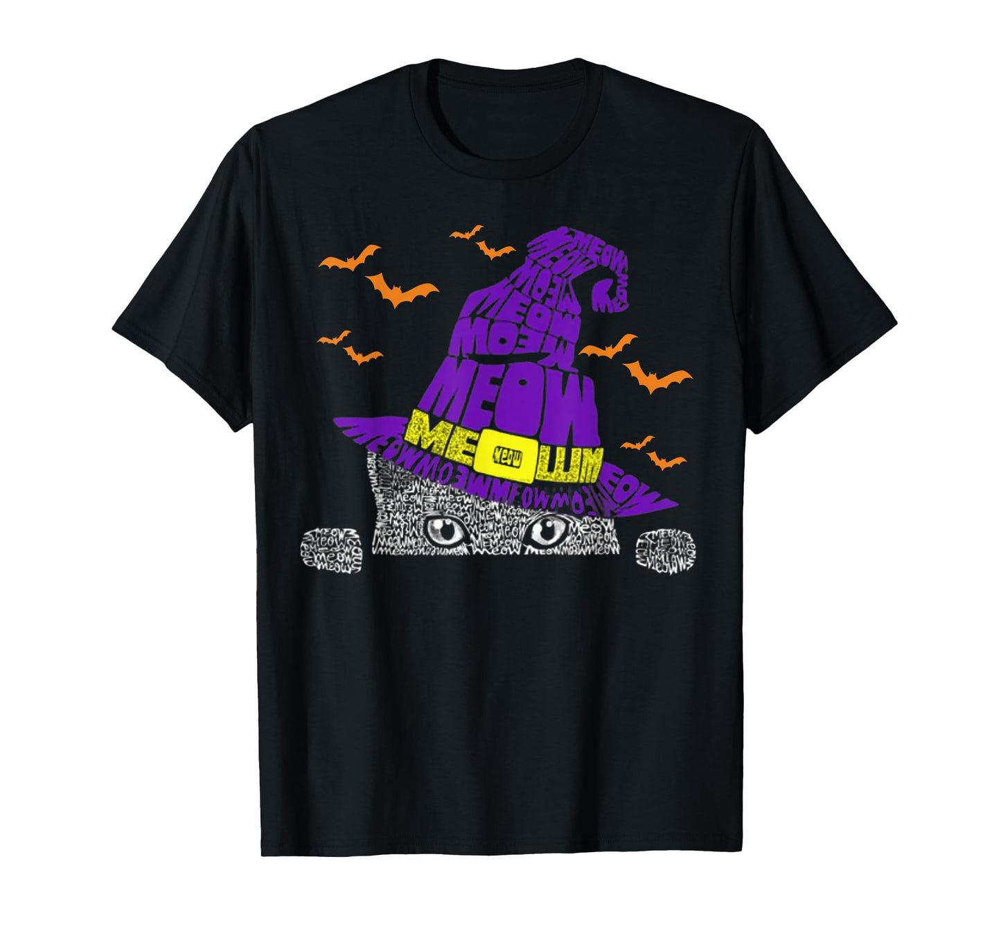 Funny Halloween Cat lover with Witch Hat for Spooky Season T-Shirt