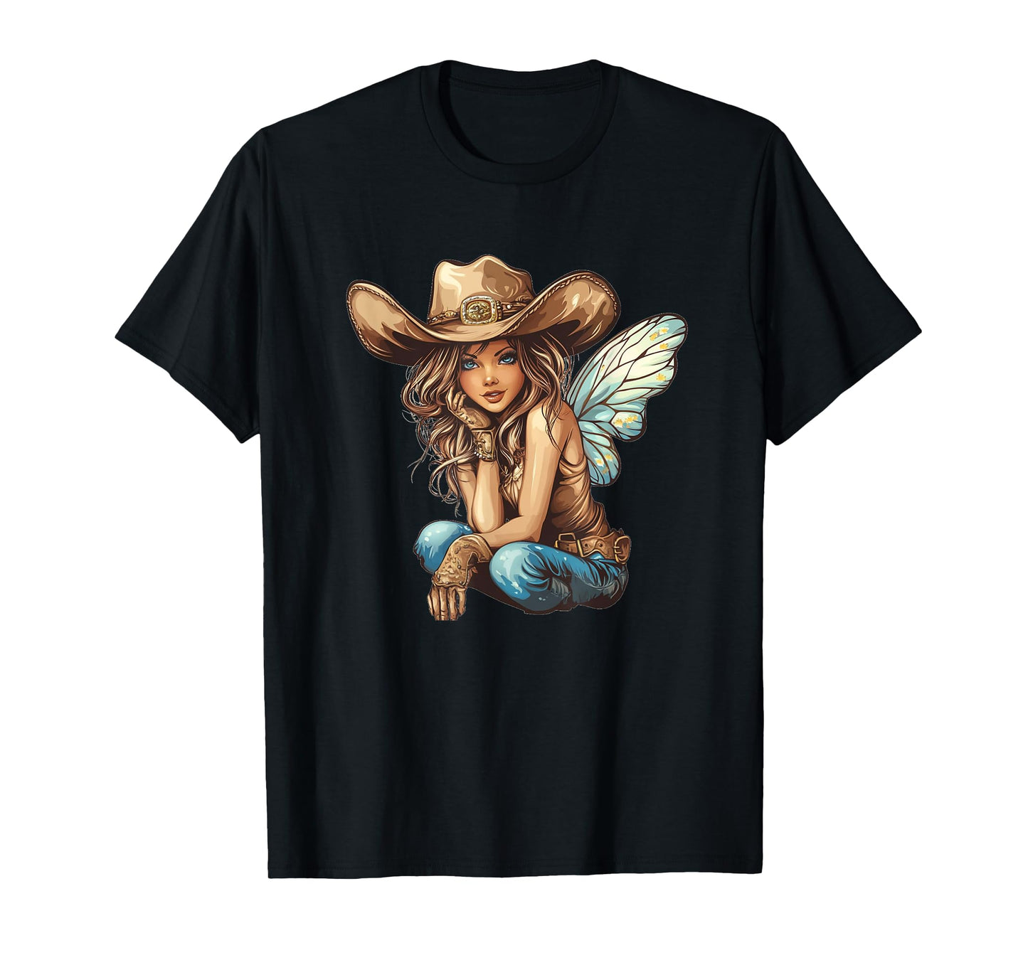 Nice Magical Cowgirl with Wings for Fairy Lovers T-Shirt