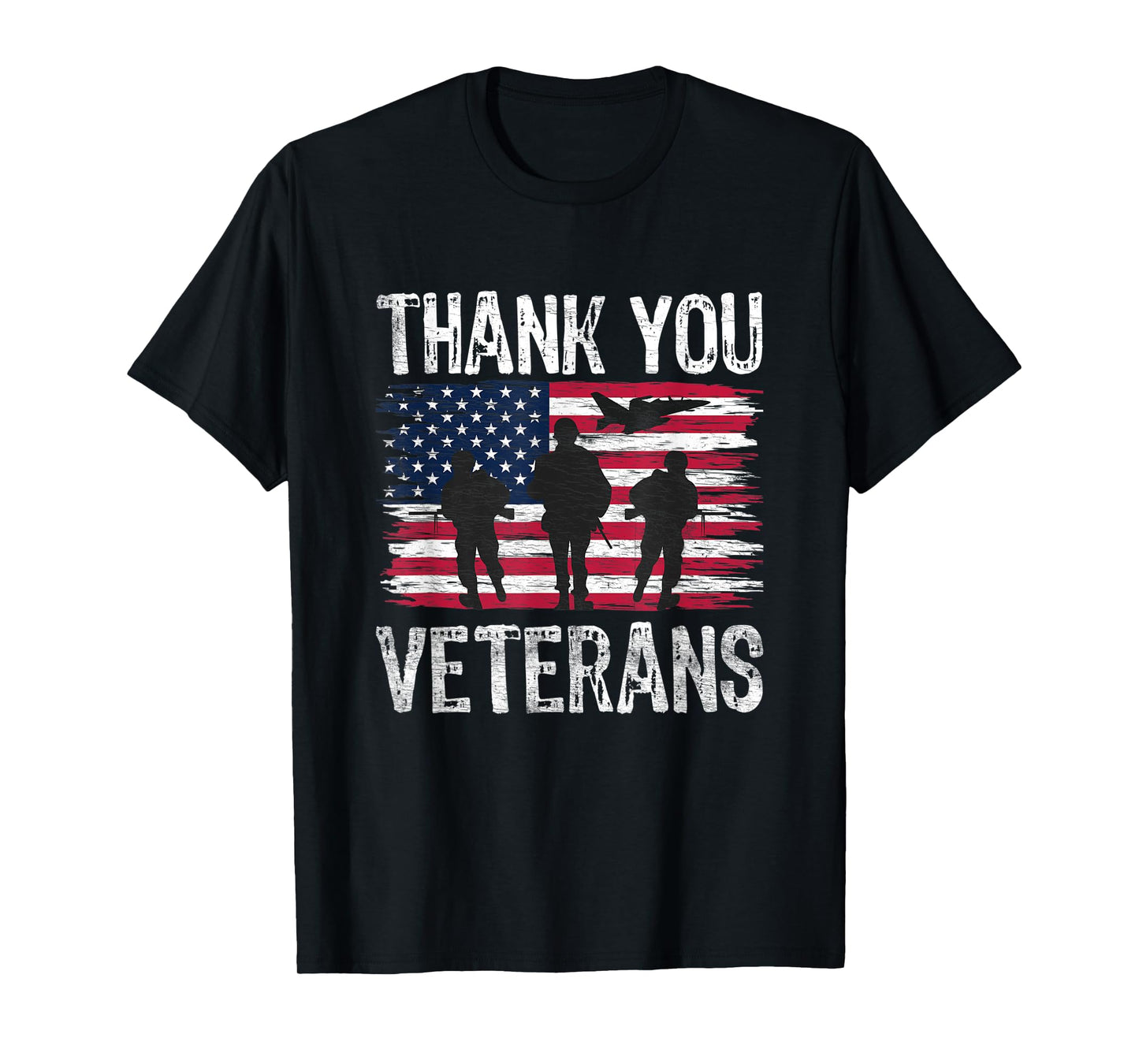 Patriotic American Flag Thank You Veterans Day T-Shirt