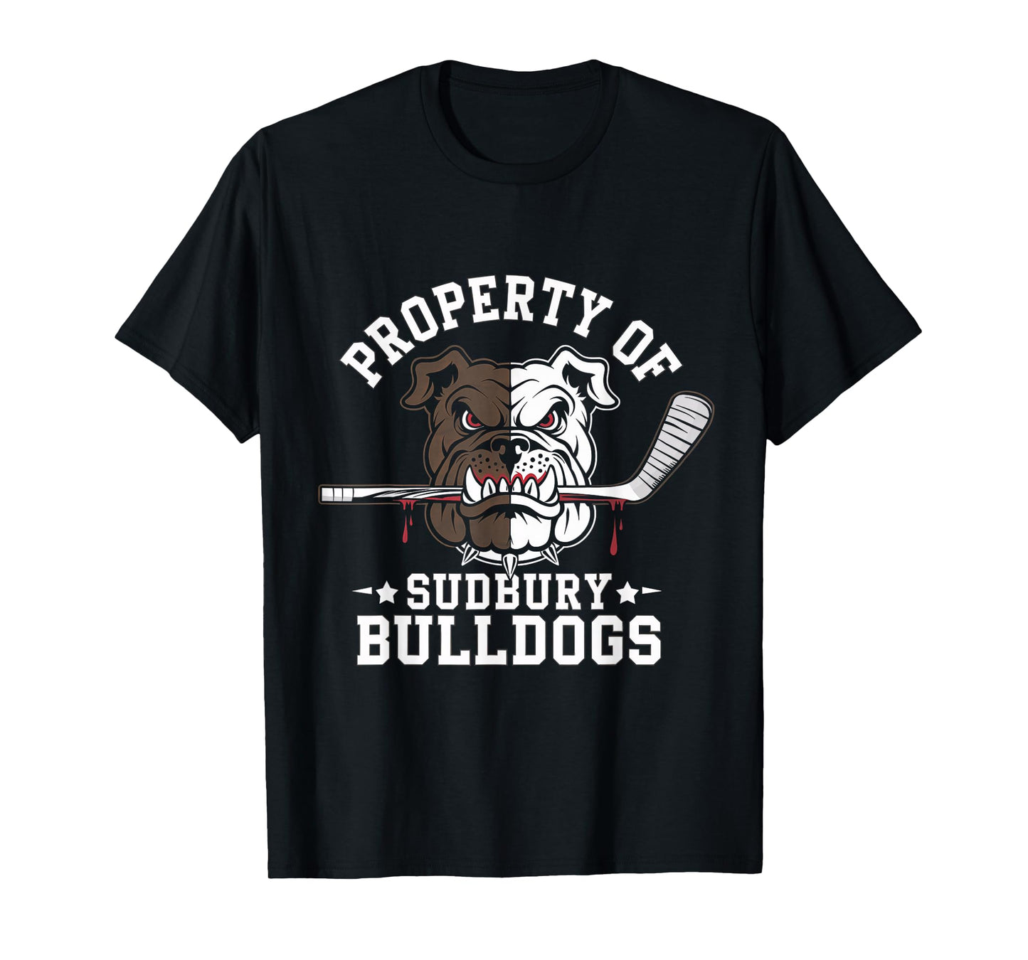 Property of Sudbury Bulldog Funny Hockey Dog Lover Funs T-Shirt
