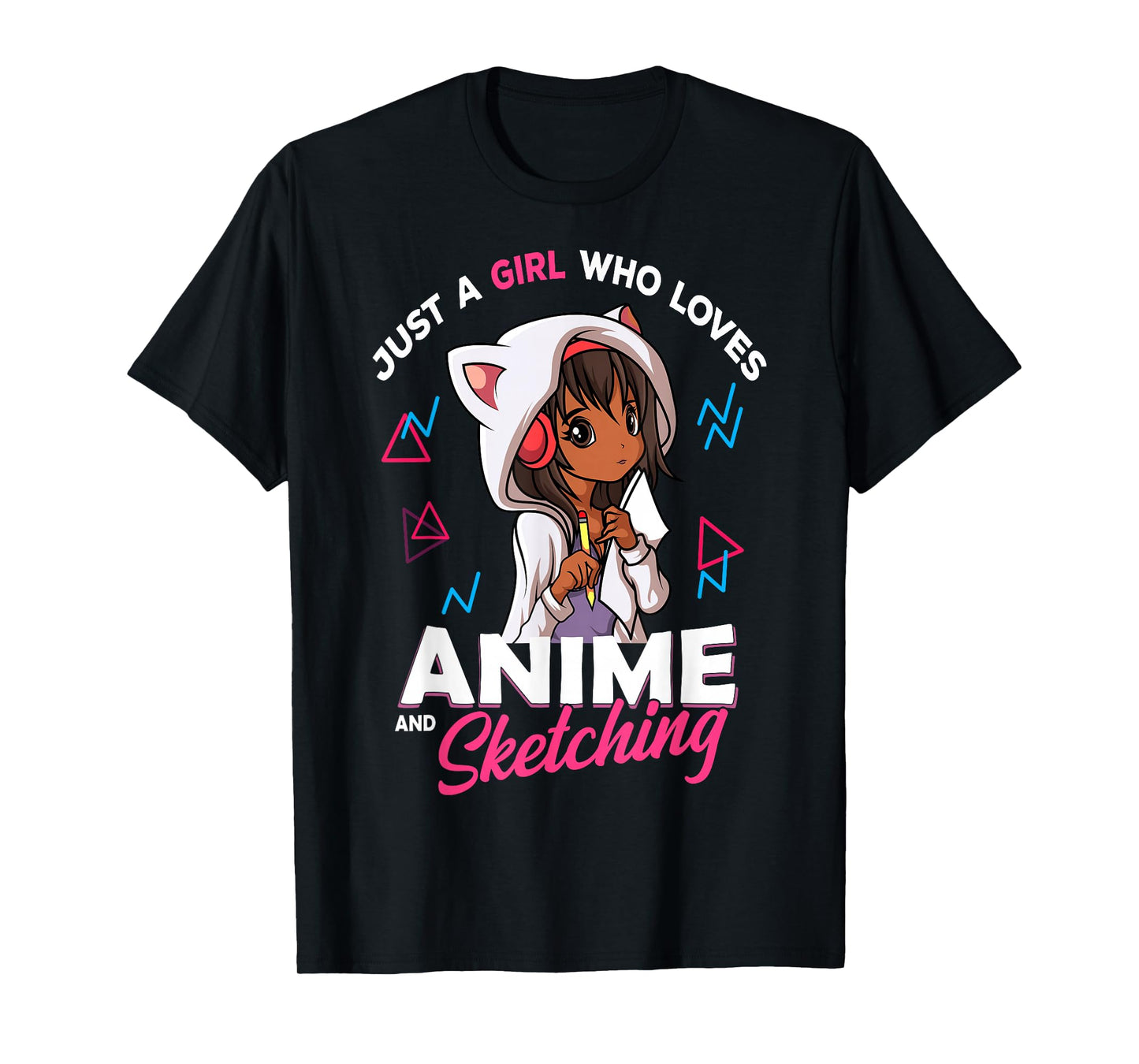 Just A Girl Who Loves Anime and Sketching Anime Merch Stuff T-Shirt