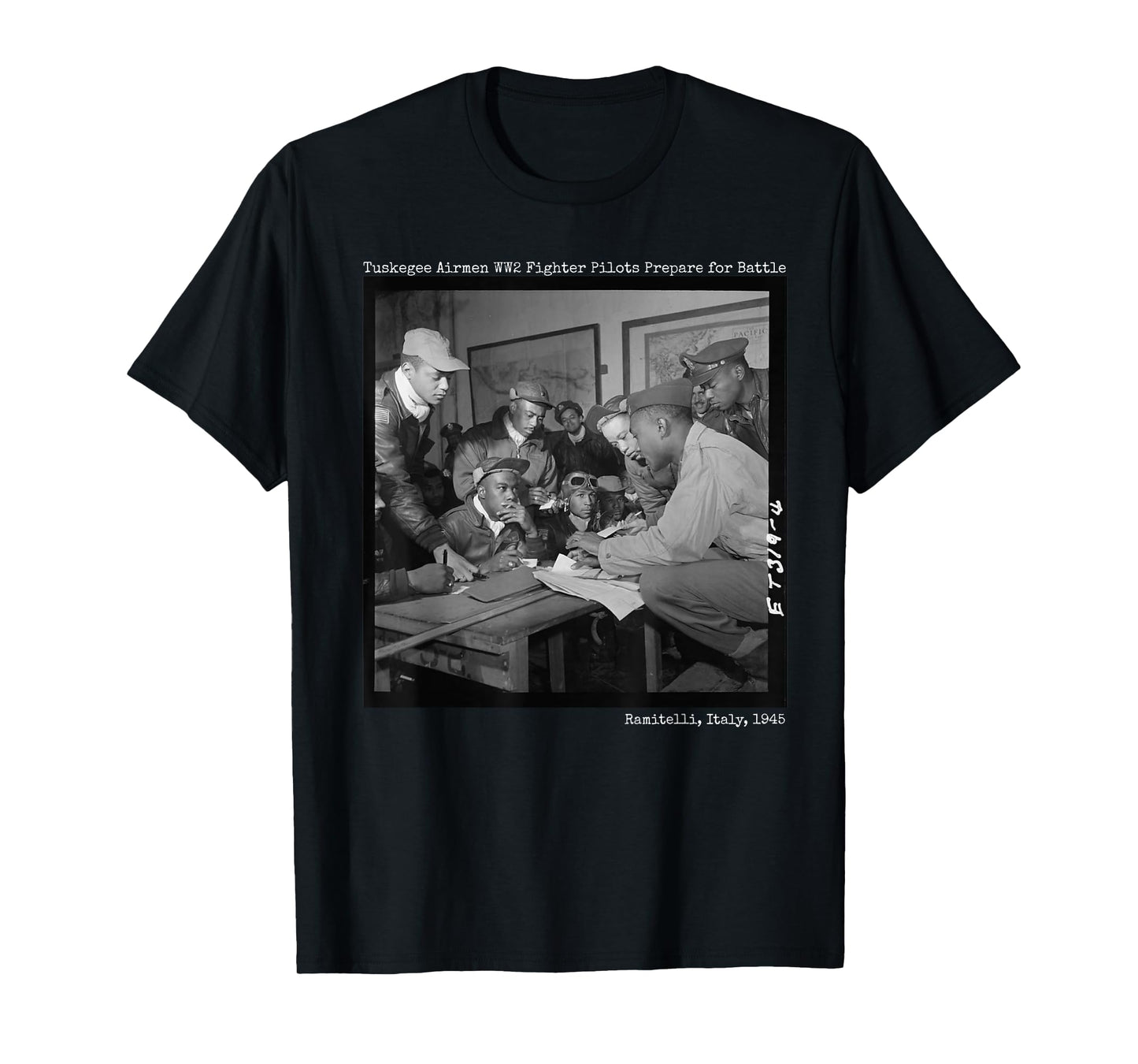 Tuskegee Airmen Preparing for Battle WW2 T-Shirt Small