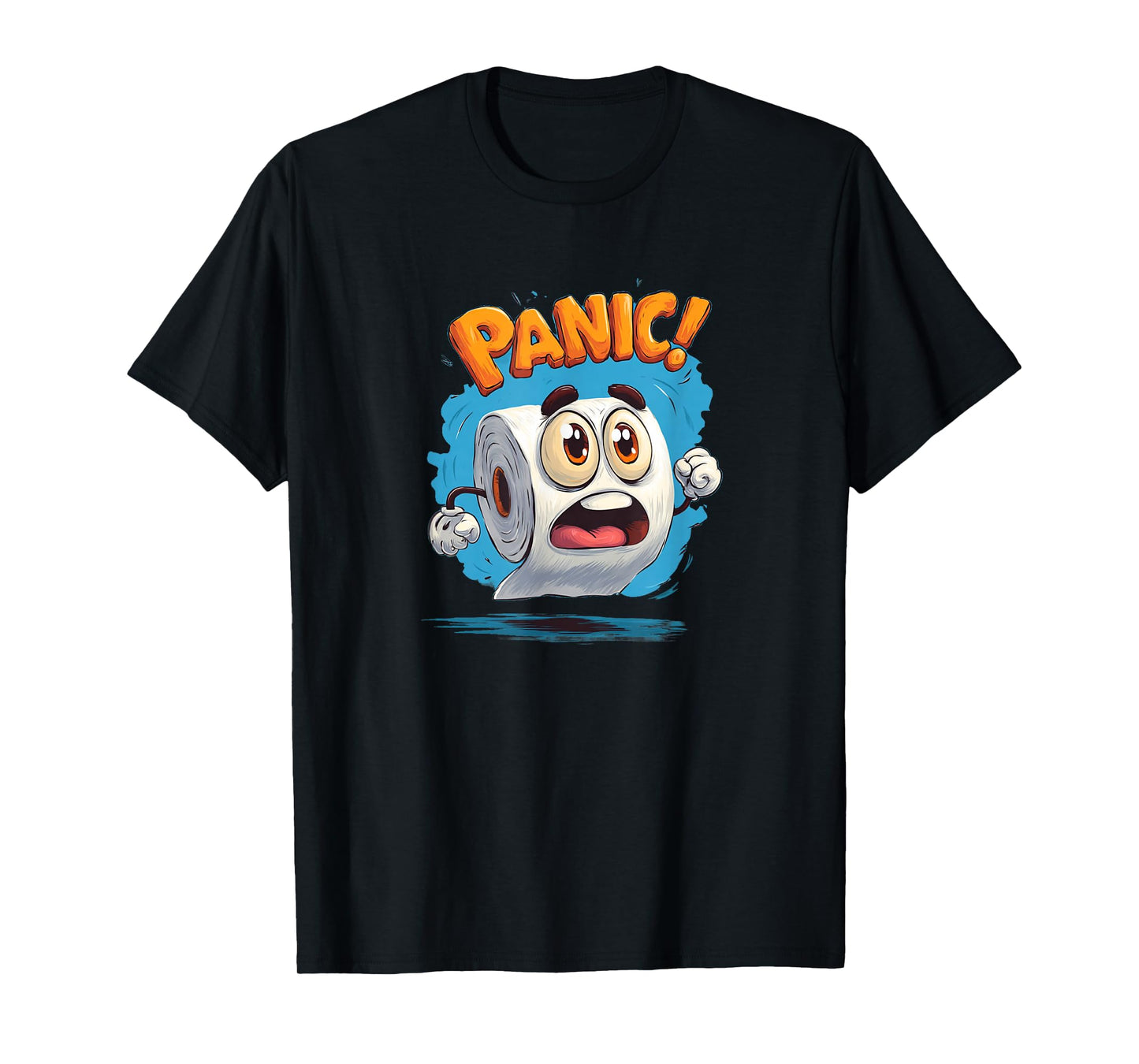 Panic Toilet Paper Costume for Funny Toilets and Bathroom T-Shirt
