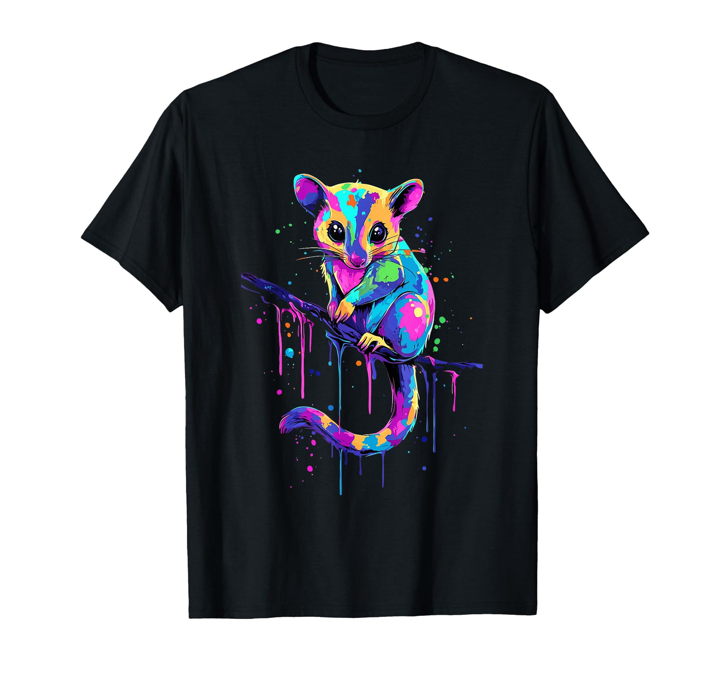Sugar Glider Lovers Colorful Splash Art Sugar Glider T-Shirt