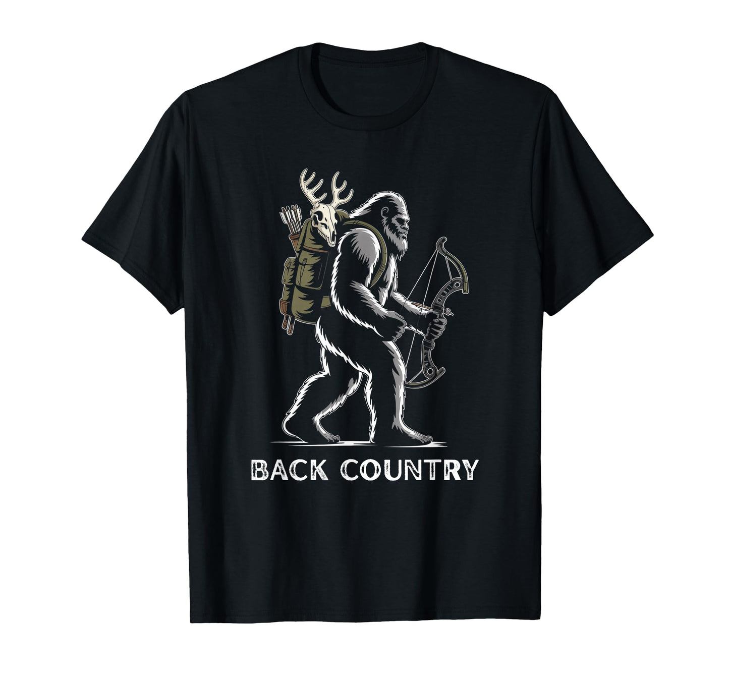 Fife Life Bigfoot Sasquatch Back Country Bow Hunting Hunter T-Shirt