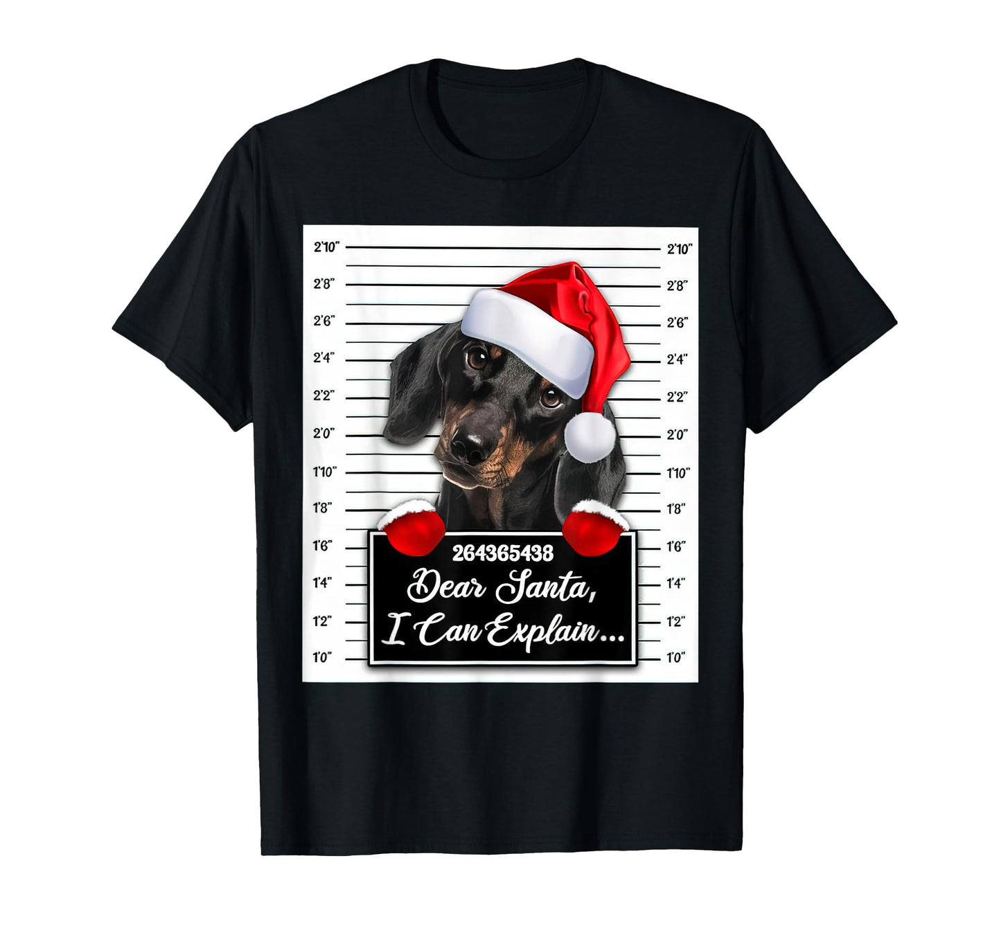 Dachshund Xmas Dear Santa I Can Explain Funny Christmas T-Shirt