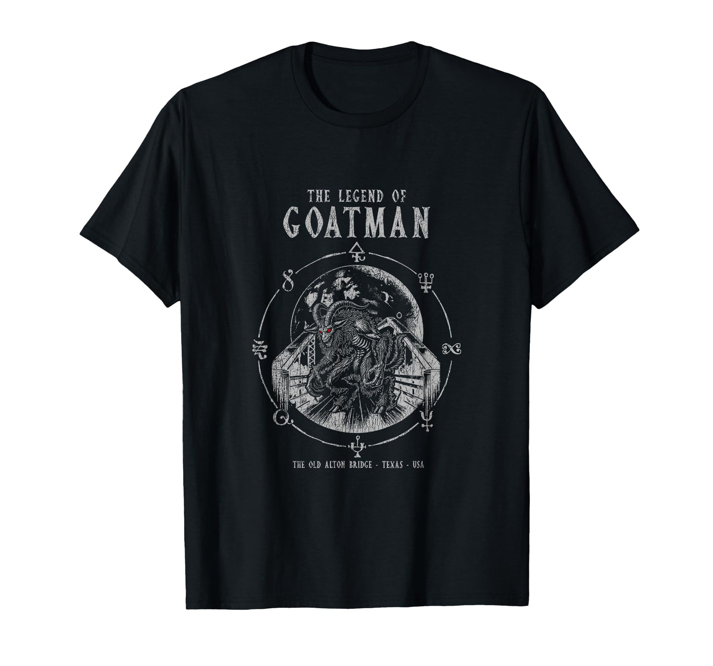 The Legend of Goatman - Old Alton Bridge - Texas T-Shirt
