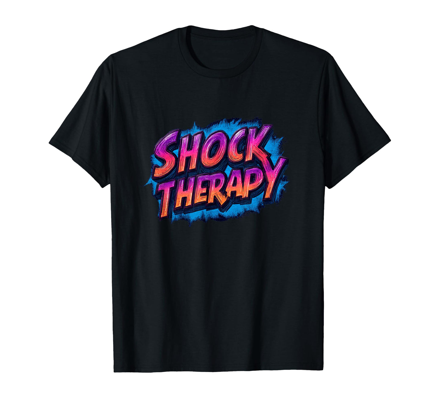 Vibrant Shock Therapy Costume in Cool Colors T-Shirt
