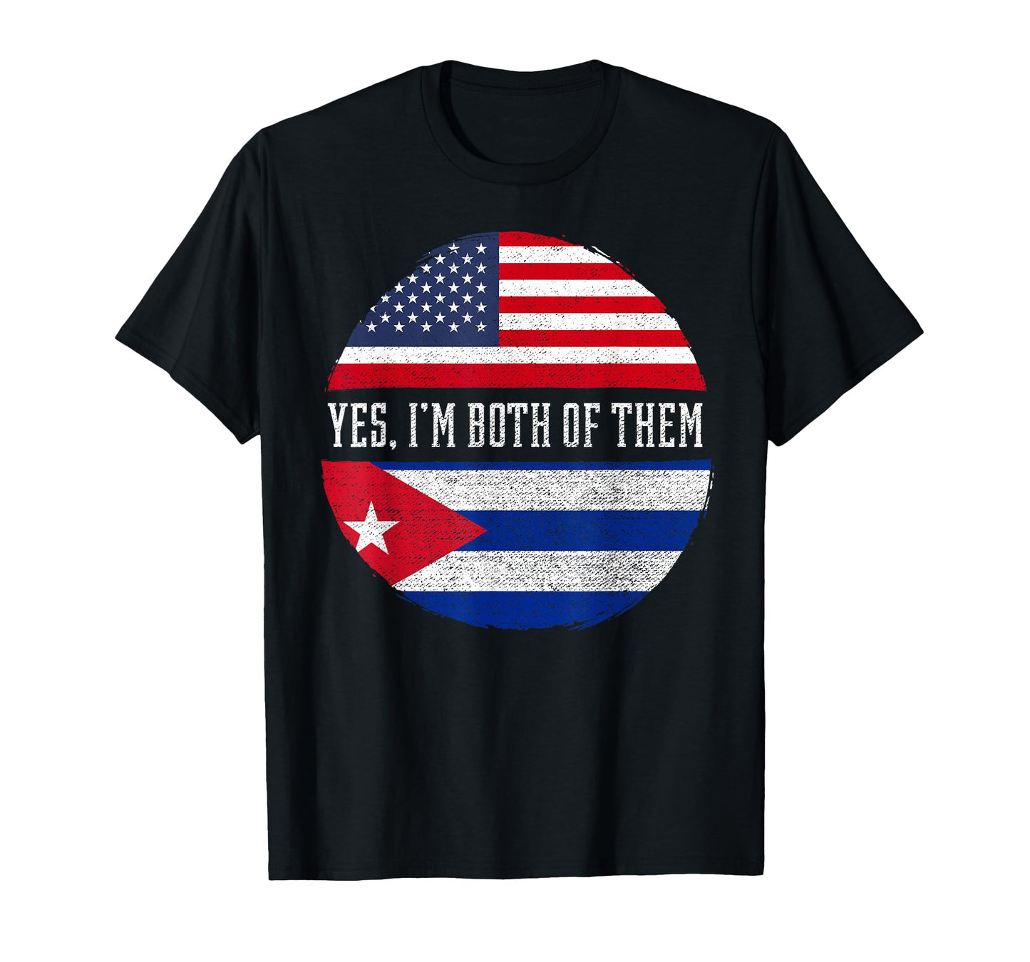 Half American Half Cuban USA Flag Cuba Heritage DNA T-Shirt