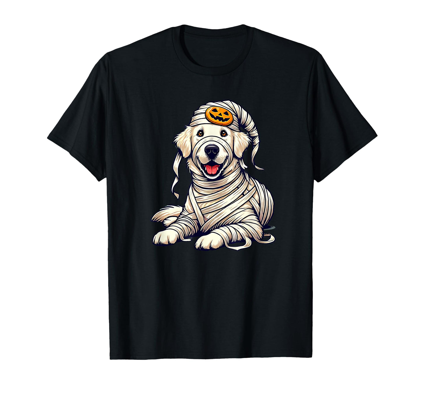 Halloween English Cream Golden Retriever Dog Cute Puppy T-Shirt