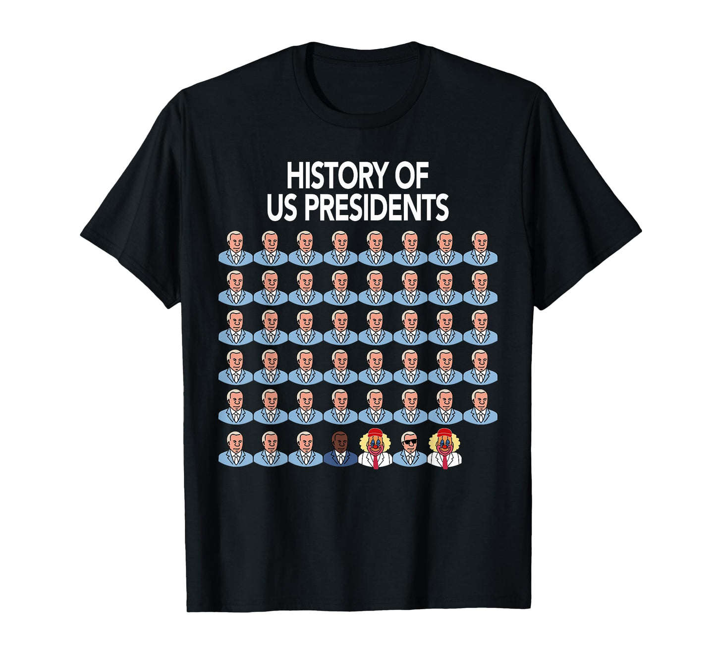 History Of US President Funny Trump Clown T-Shirt