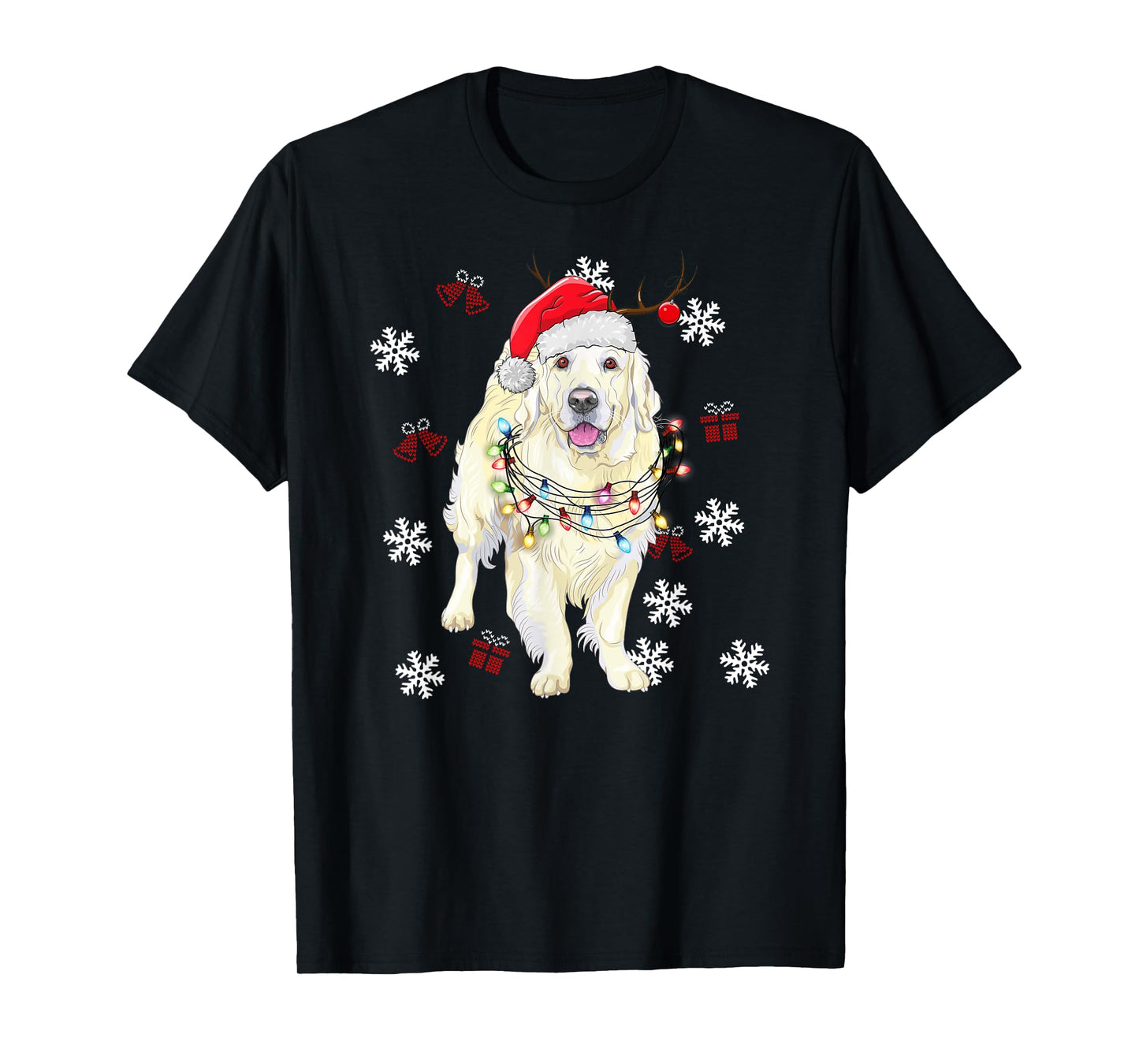Christmas Dog Sweater Golden retriever Pajama Men Women T-Shirt