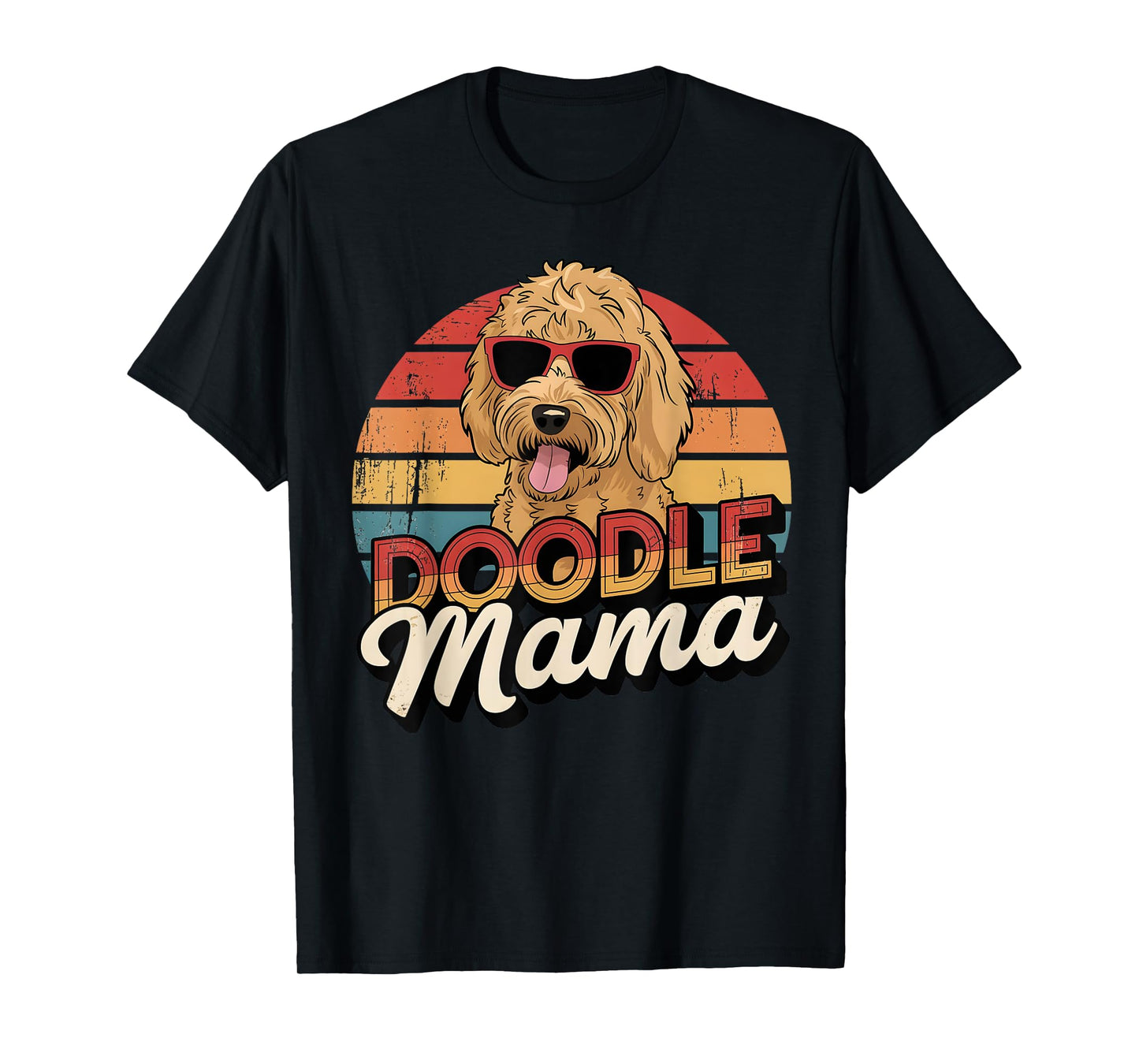 Retro Doodle Goldendoodle Mama Dog Mom Doodle Mama T-Shirt for Men Women