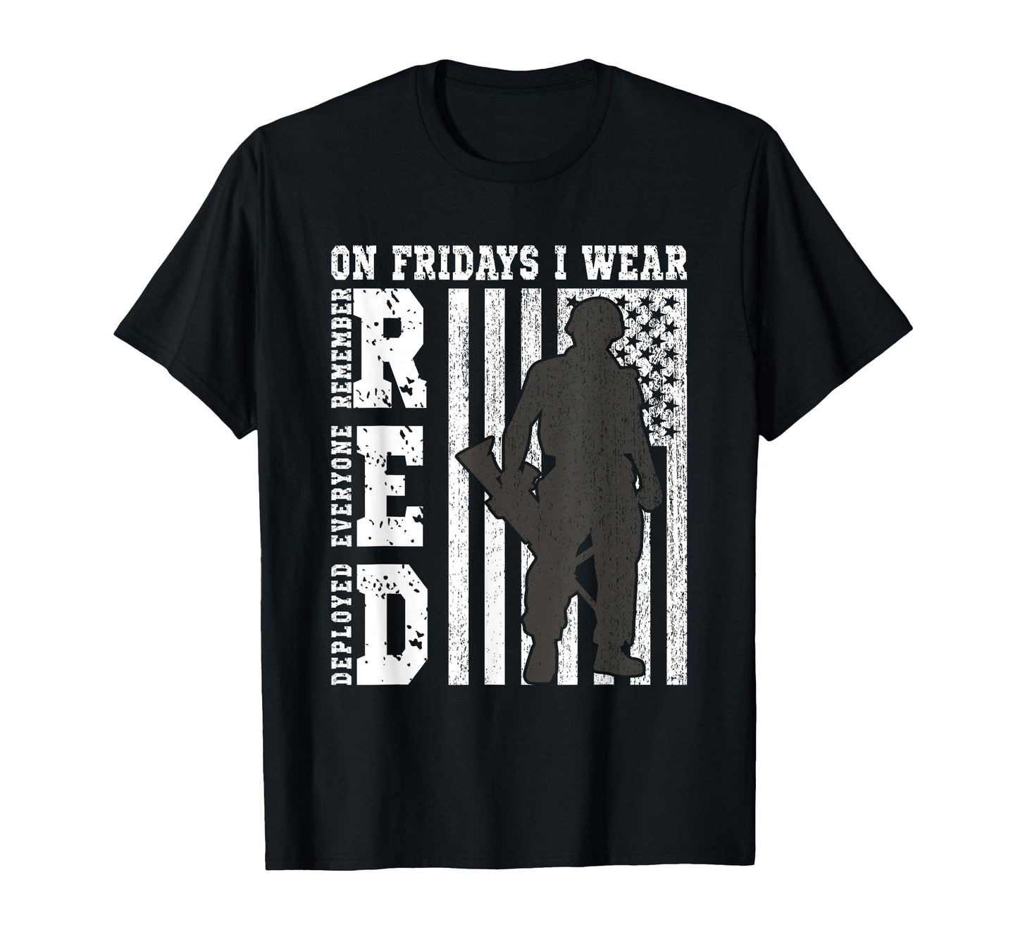 On Fridays I Wear Red USA Support American Troops T-Shirt