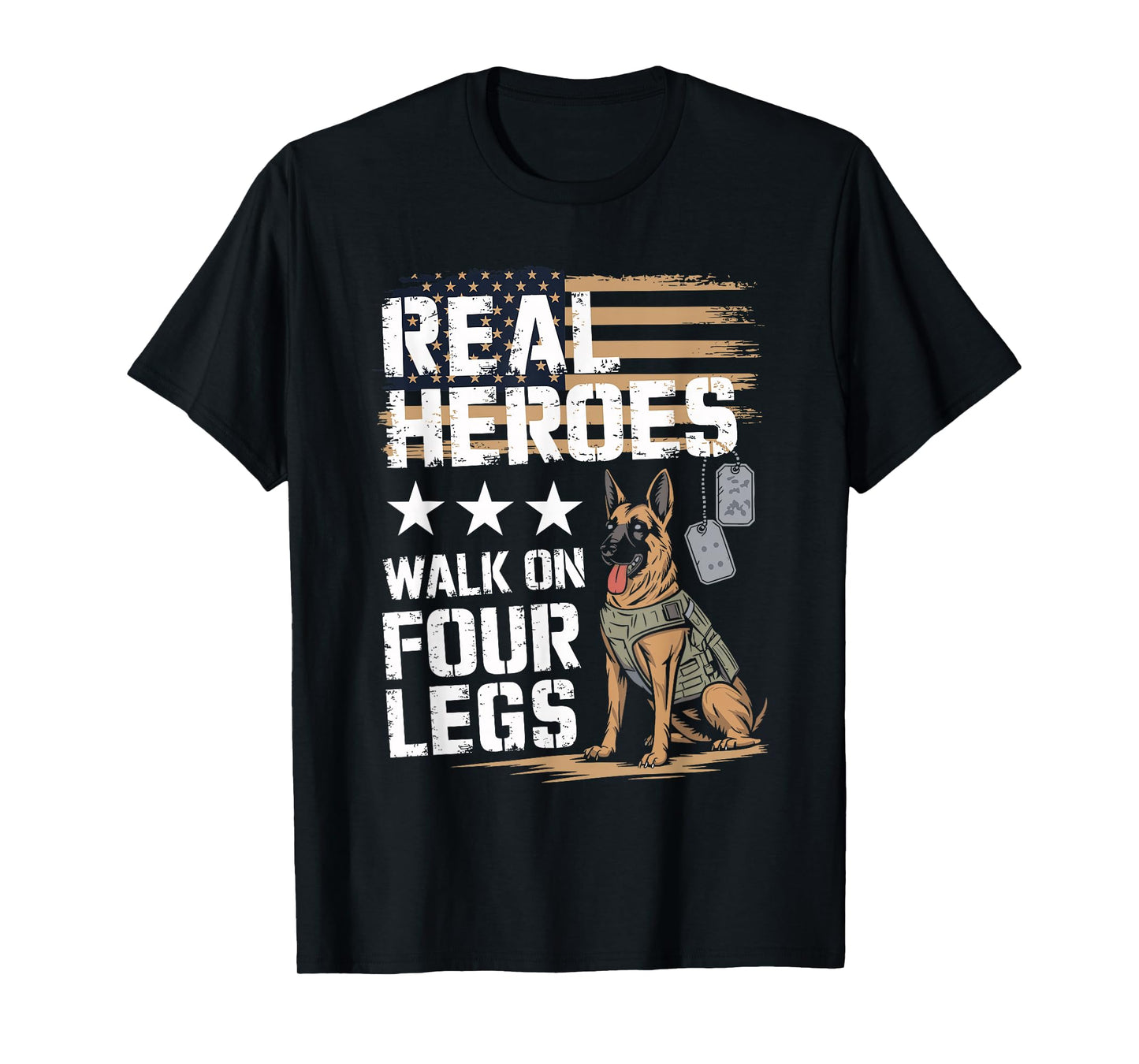 Military Working Dog Handler K9 Veteran T-Shirt