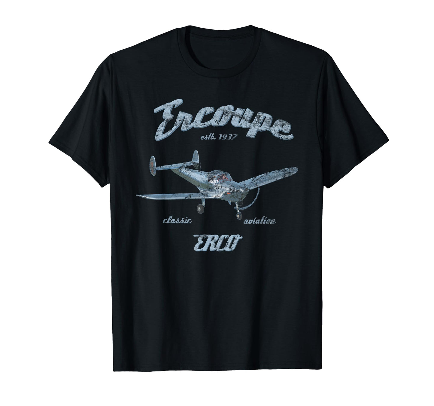 Ercoupe Airplane Classic Aviation Pilot Vintage T-Shirt