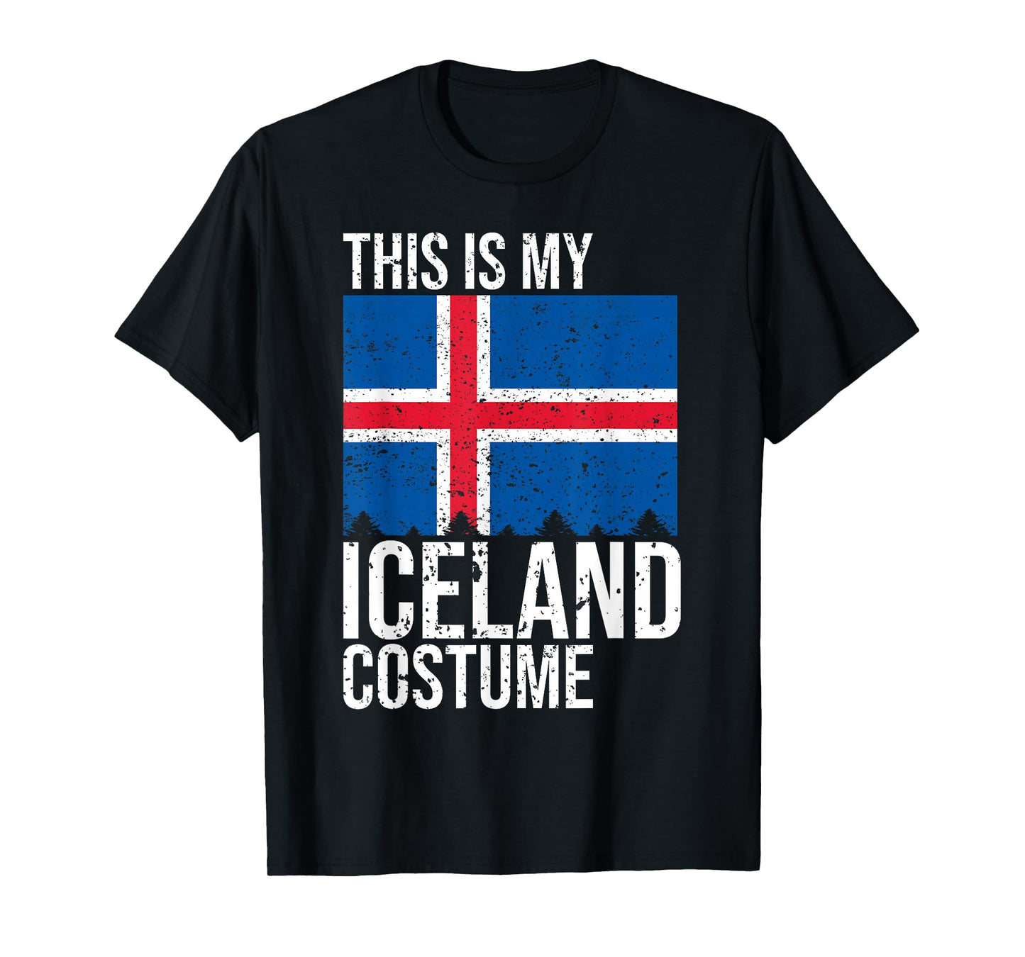 Vintage This Is My Iceland Flag Costume for Halloween T-Shirt