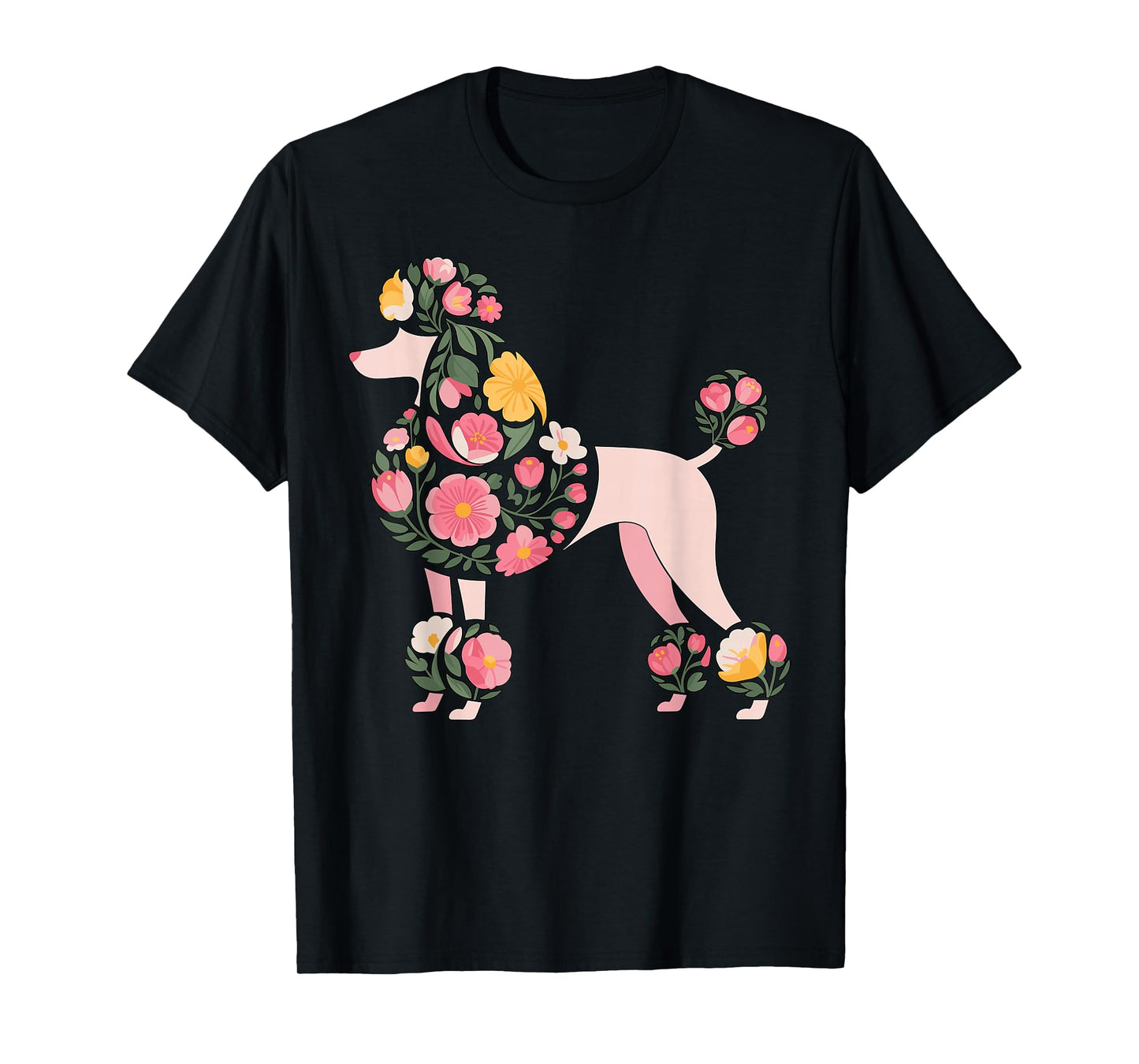 Floral Poodle T-Shirt