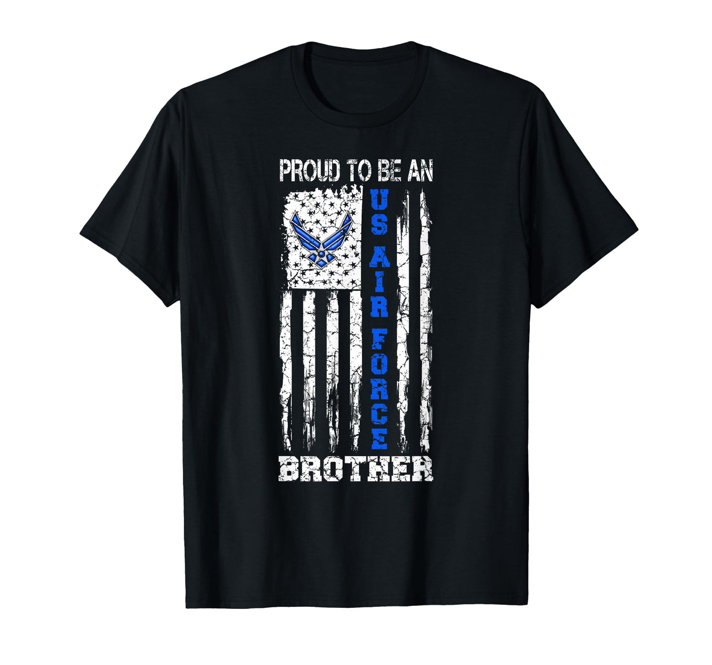 Vintage USA Flag Proud To Be An US Air Force Brother T-Shirt