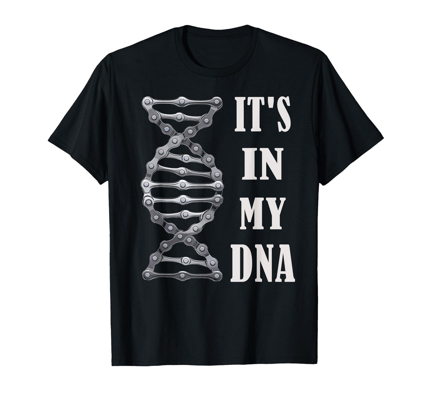 Funny DNA BMX Biking Sport Gifts for Bike Lovers Unisex-Adults Cycling-Themed T-Shirt Black Small