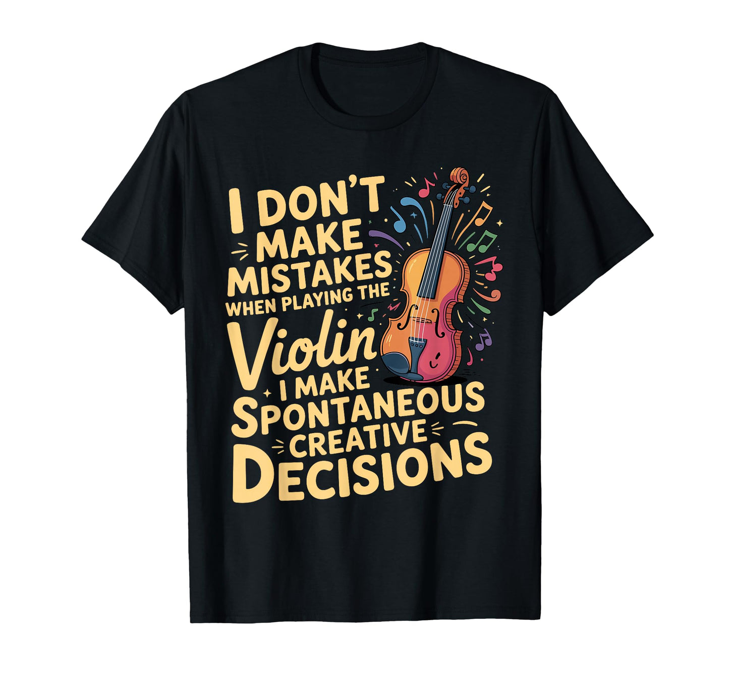 Violin Player Costume for Men Women Violin Teacher Violinist T-Shirt