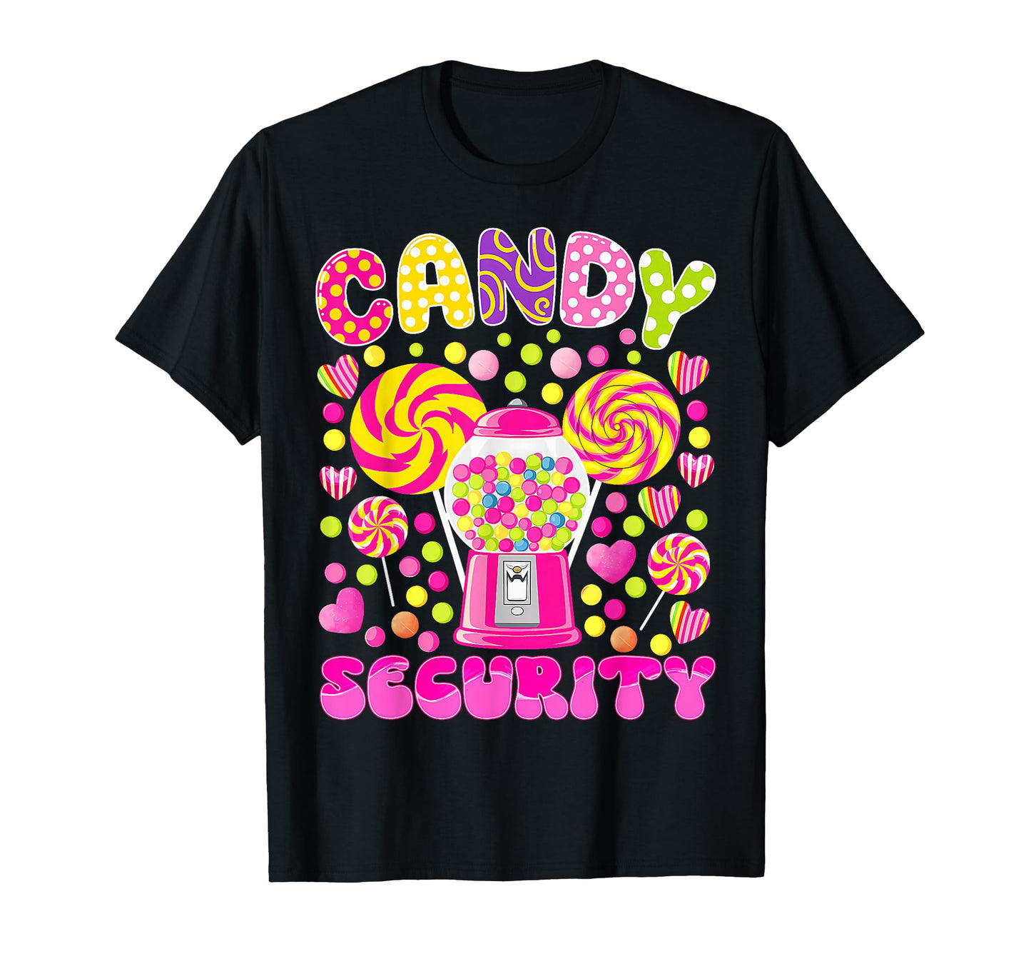Candy Land Costume Women Candy Crew Funny Candy Security T-Shirt