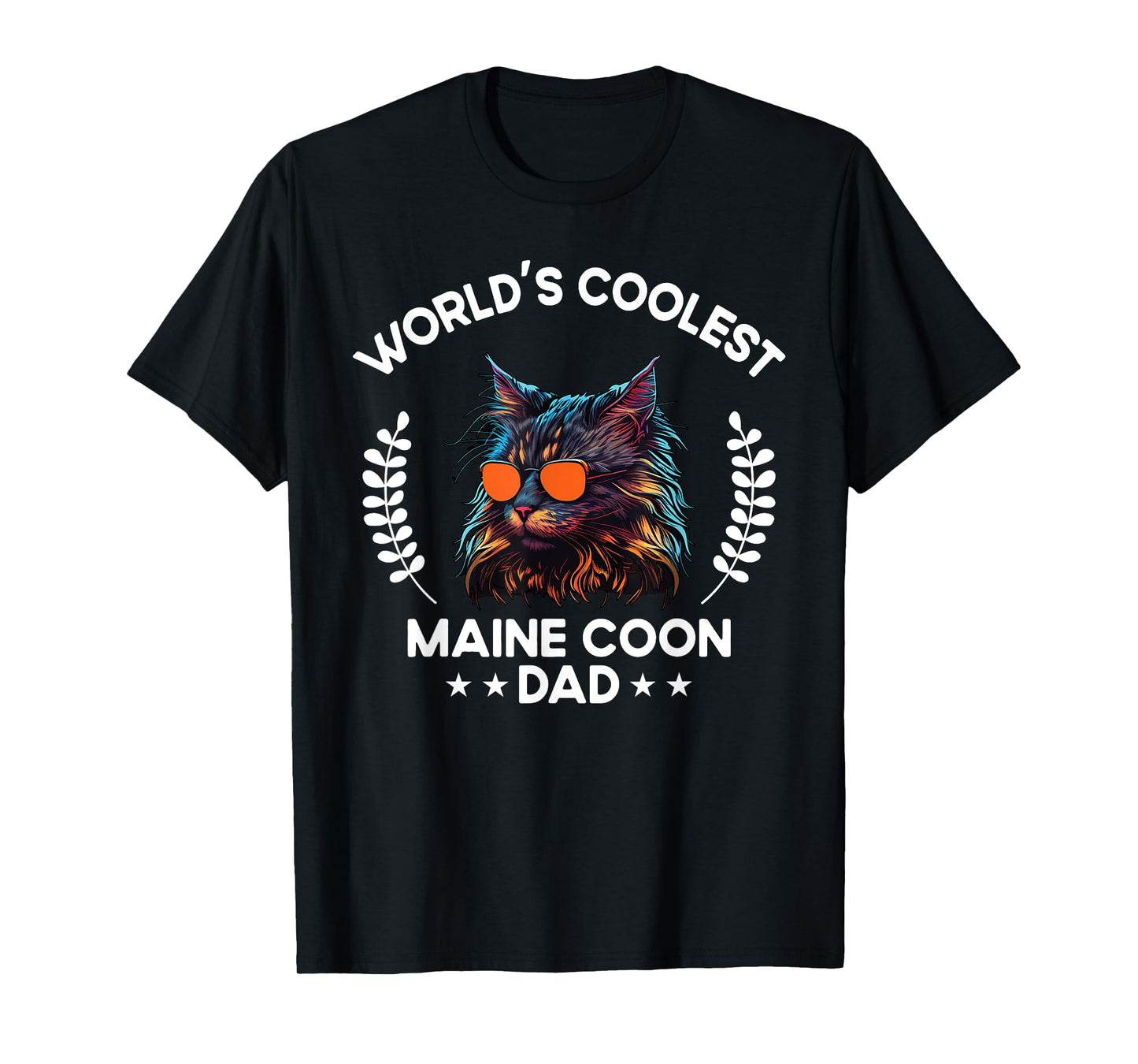 World's Coolest Dog Dad Papa - Men Maine Coon Cat T-Shirt
