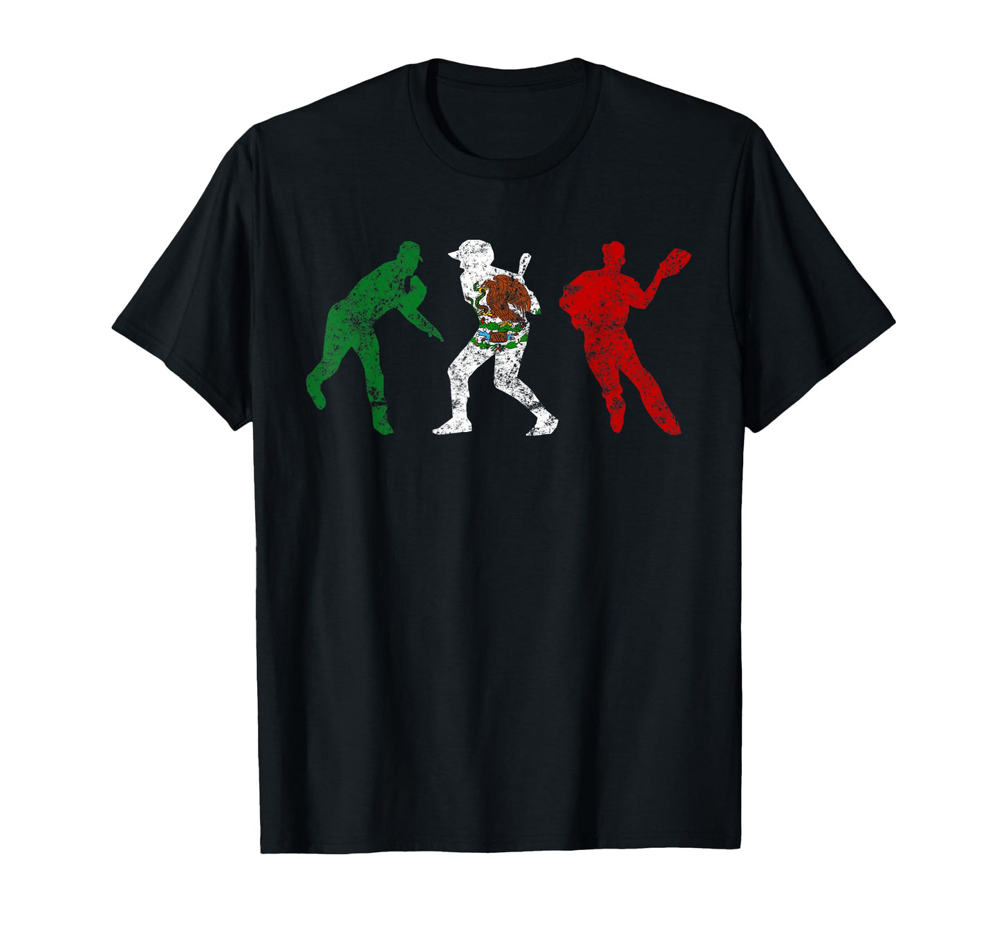 Mexico Baseball Flag Tshirt Mexican Vintage Beisbol Gift Tee T-Shirt