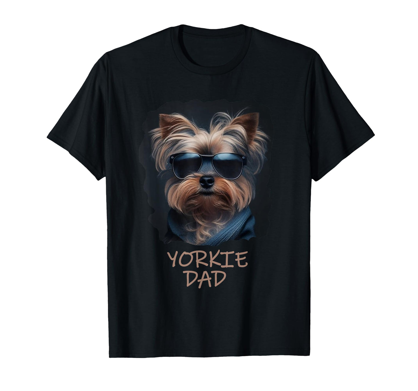 Yorkie Dad - Cute Cool Dog in Sunglasses (C) T-Shirt