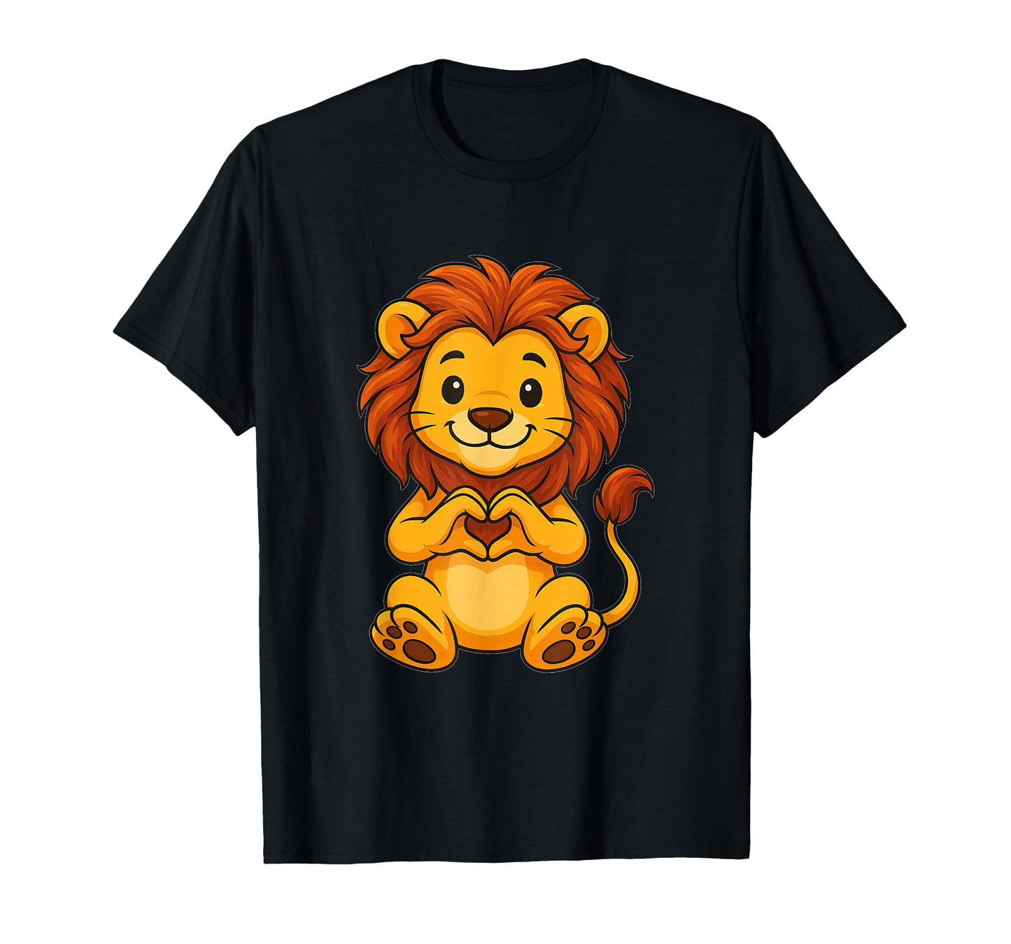 Lion with heart | Sweet lion motif with heart symbol T-Shirt