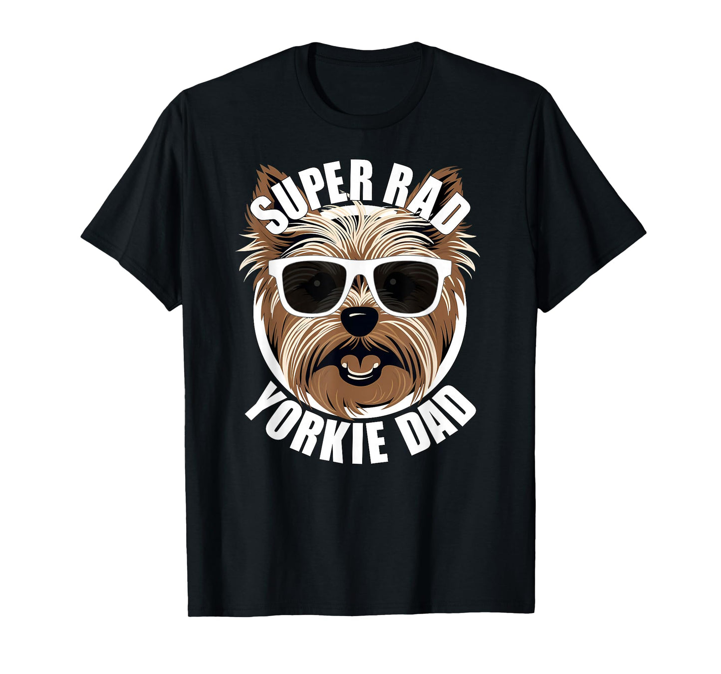 Yorkie Dad Funny Father’s Day Yorkshire Terrier Dog Dad Mens T-Shirt