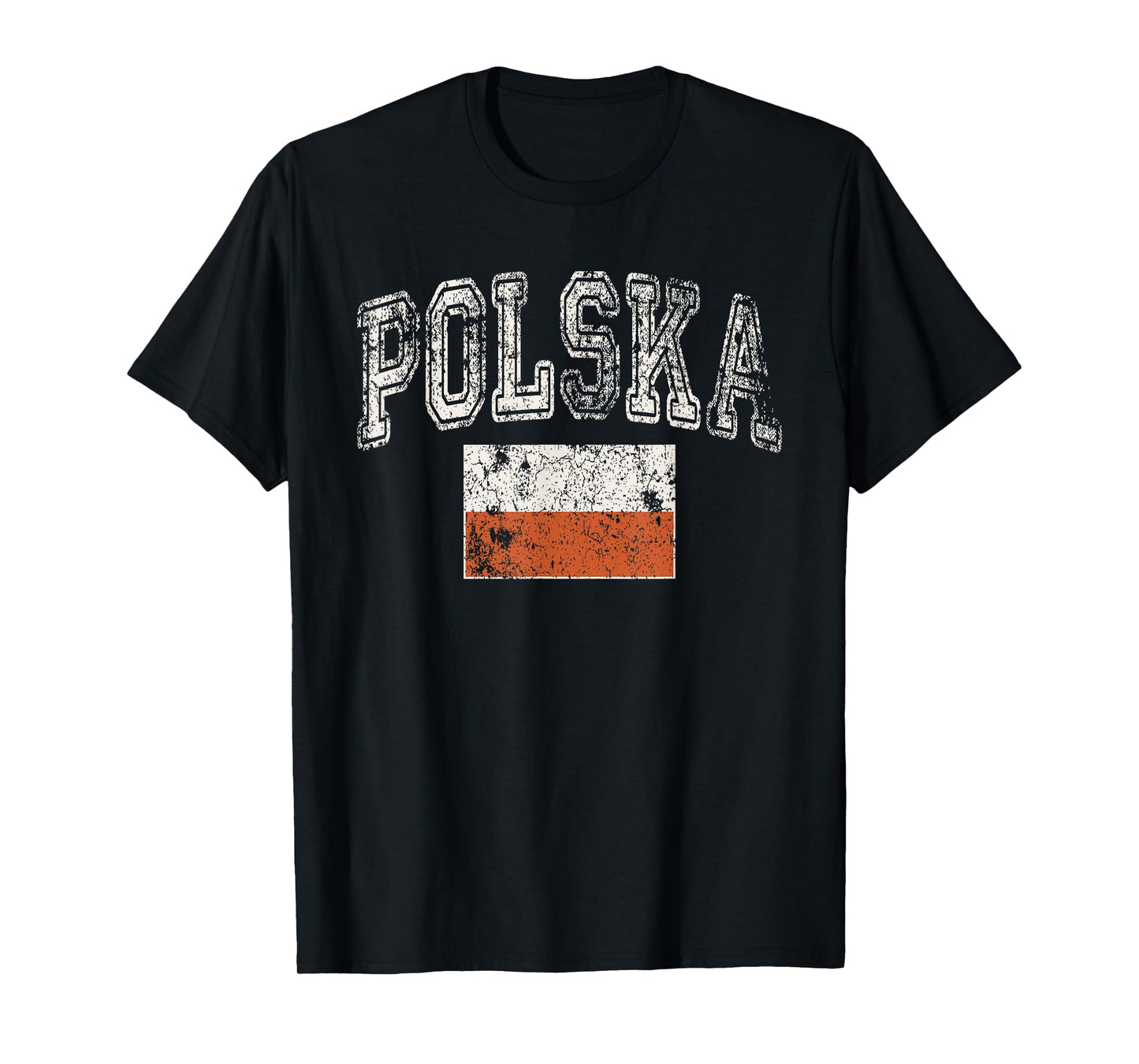 Vintage Retro Faded Polska Poland Flag Polish Pride T-Shirt