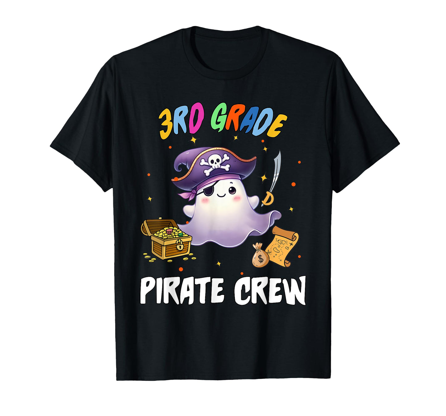 Third Grade Pirate Crew Halloween School Party Costume T-Shirt