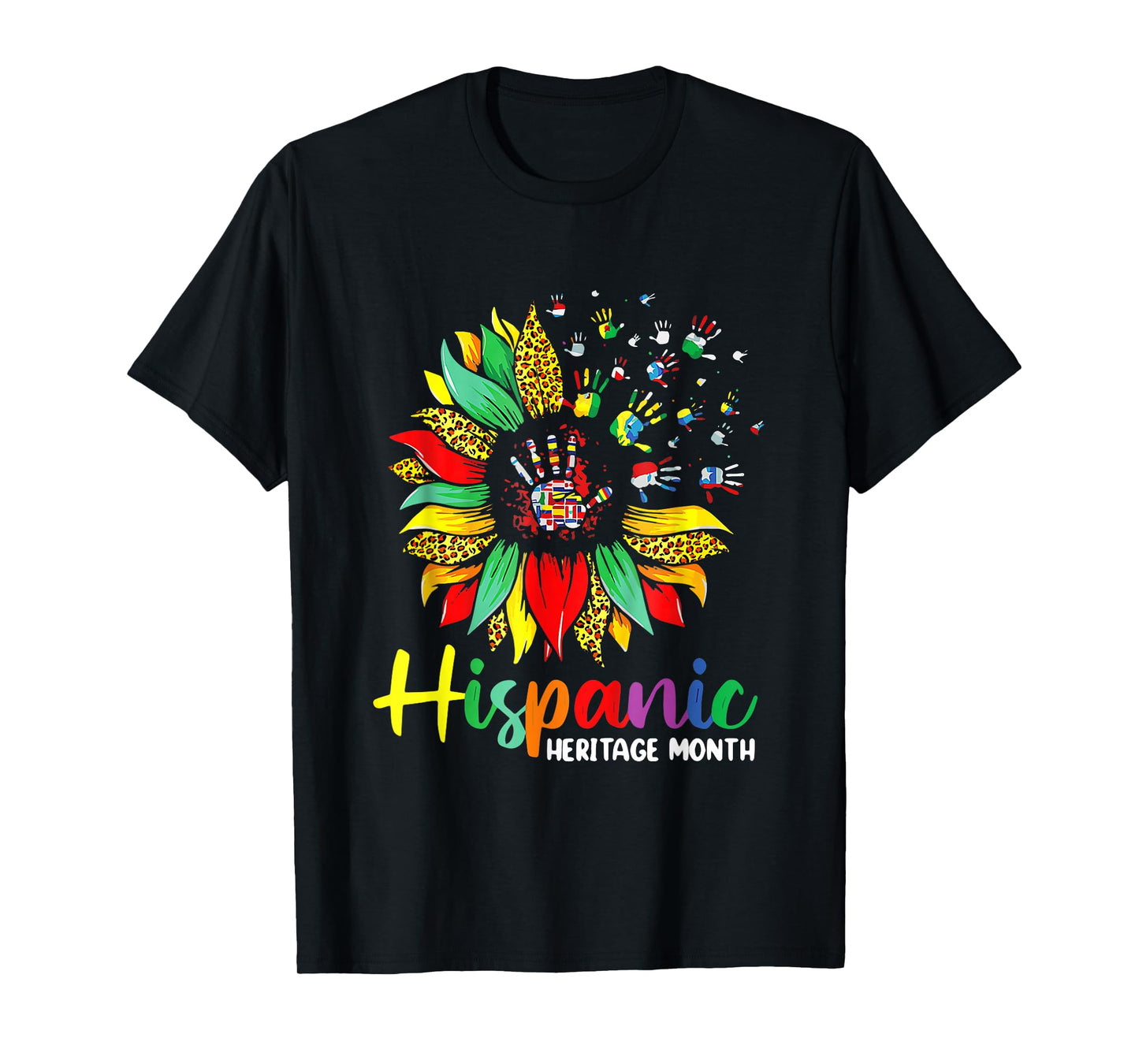 National Hispanic Heritage Month Sunflower All Countries T-Shirt
