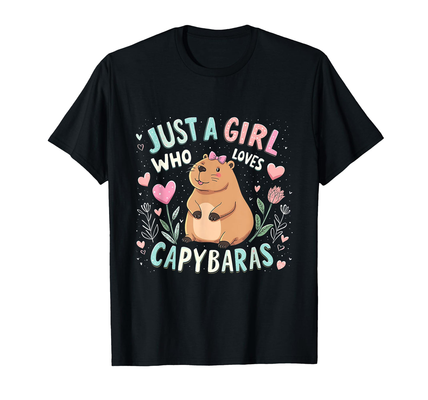 Just a Girl Who Loves Capybaras Cute Animal Lovers Costume T-Shirt